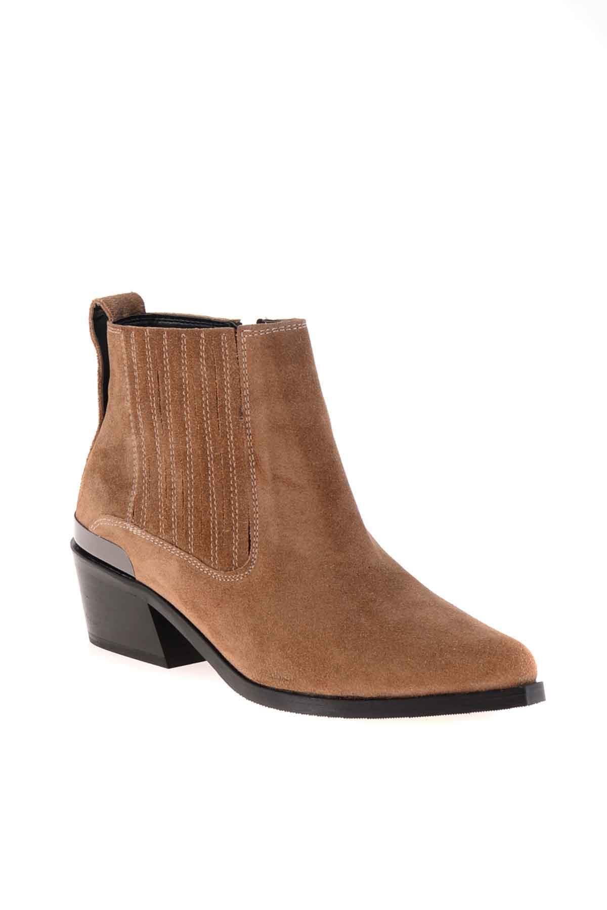 Kahve Süet Hakiki Deri Kadın Bot & Bootie K0751995302