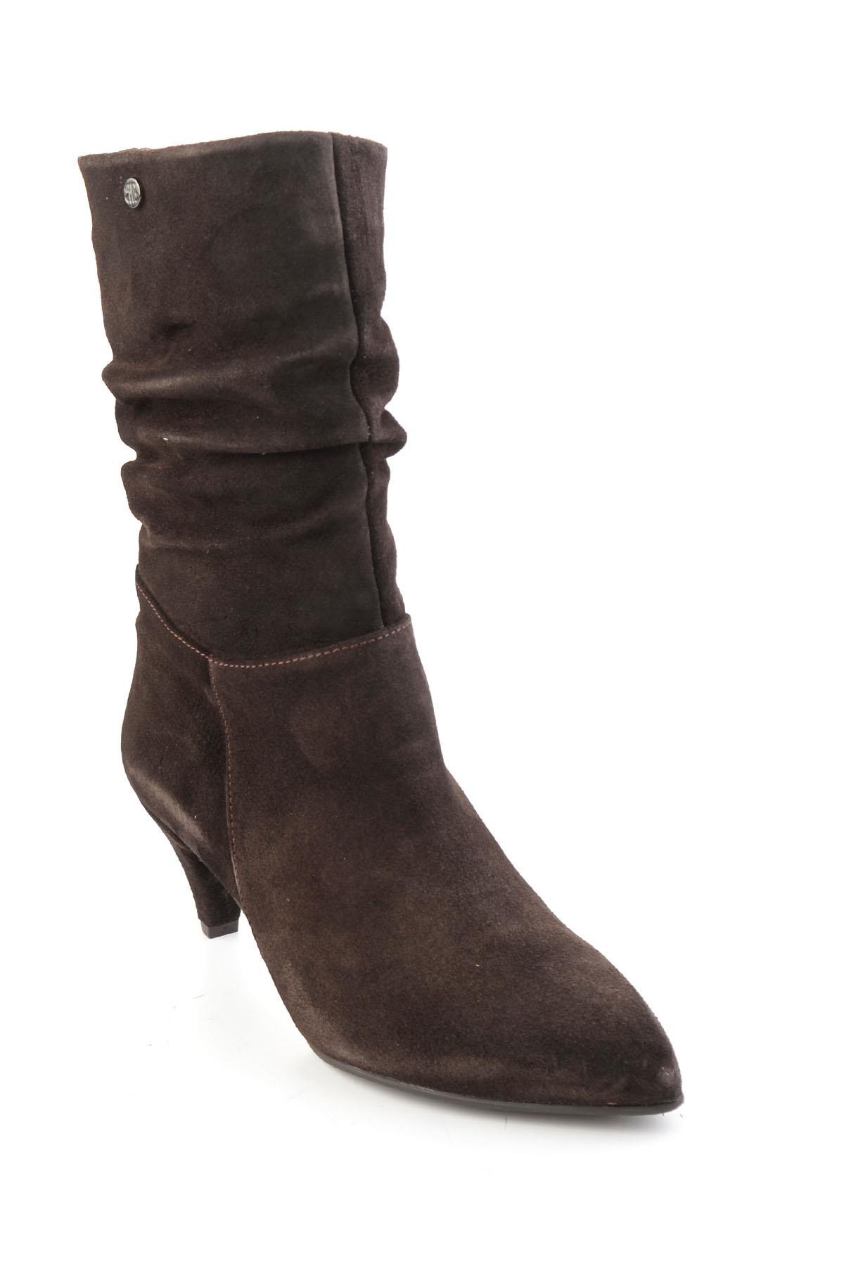 Kahve Süet Hakiki Deri Kadın Bot & Bootie K02750150102