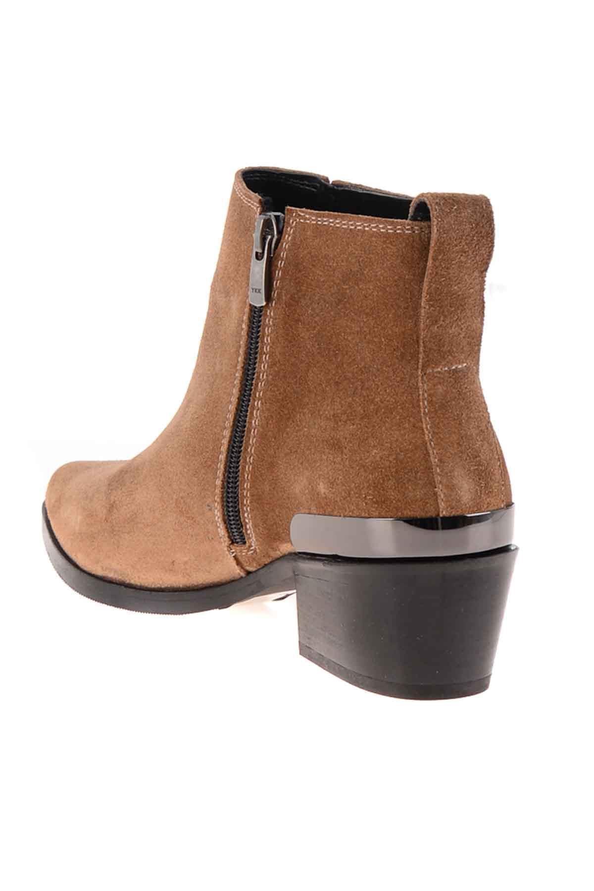 Kahve Süet Hakiki Deri Kadın Bot & Bootie K0751995302