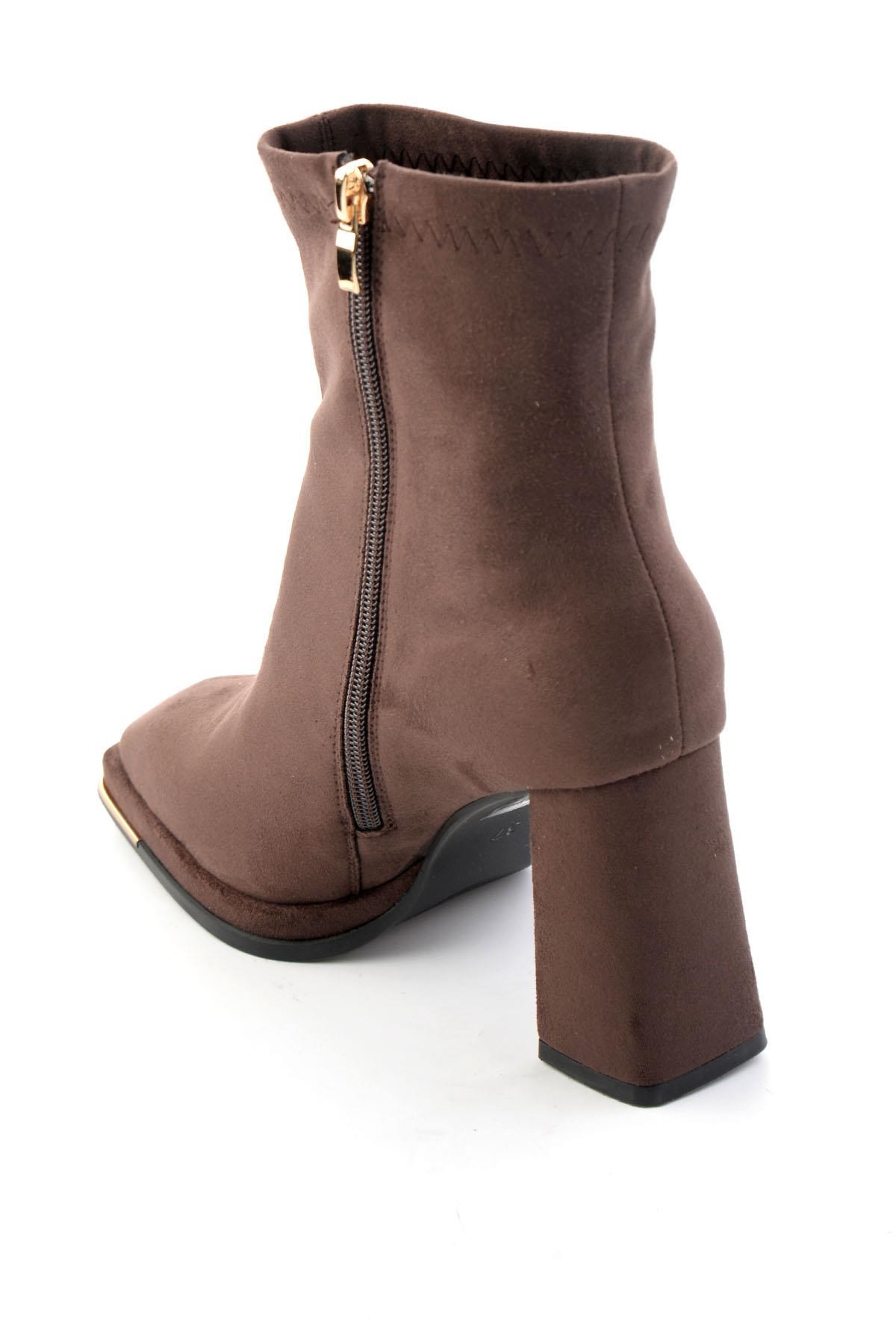 Kahve Süet Hakiki Deri Kadın Bot & Bootie K02185414102