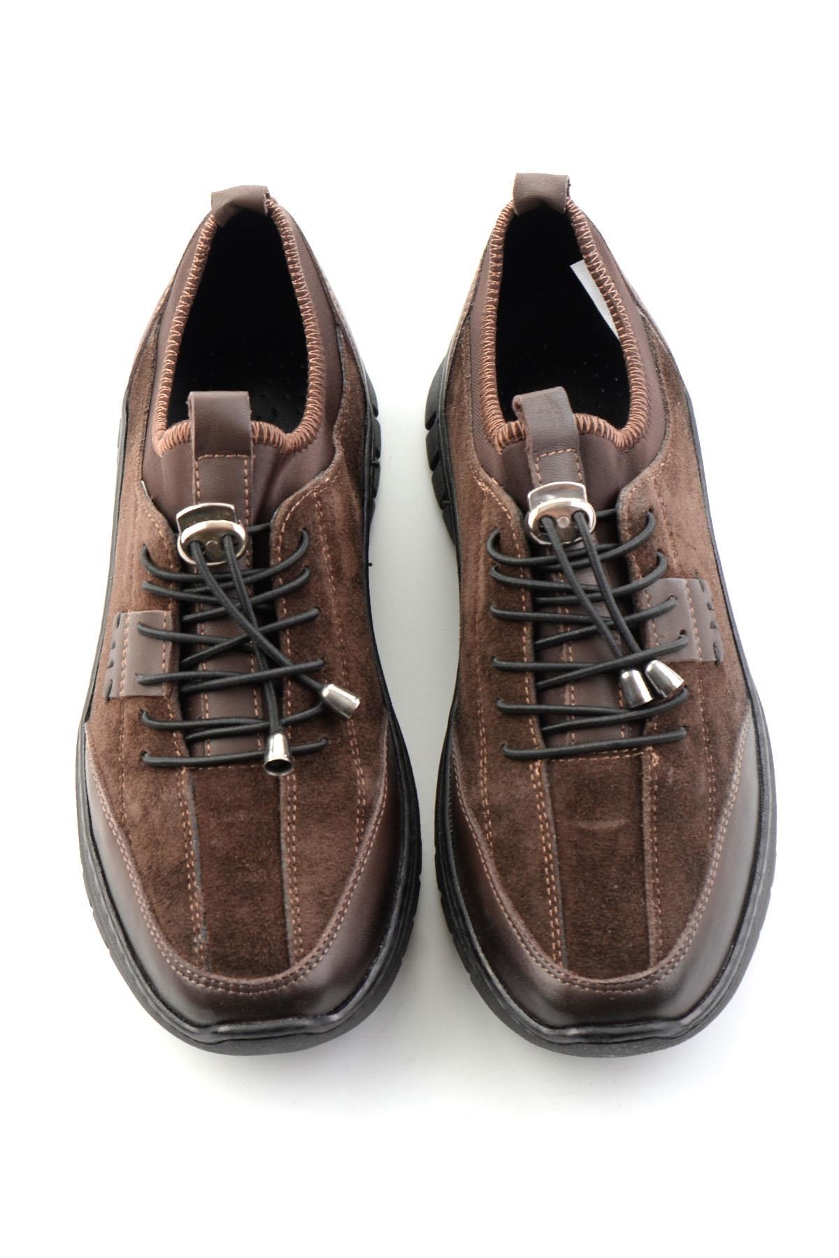 Kahve Süet Hakiki Deri Kadın Sneaker K01753000302