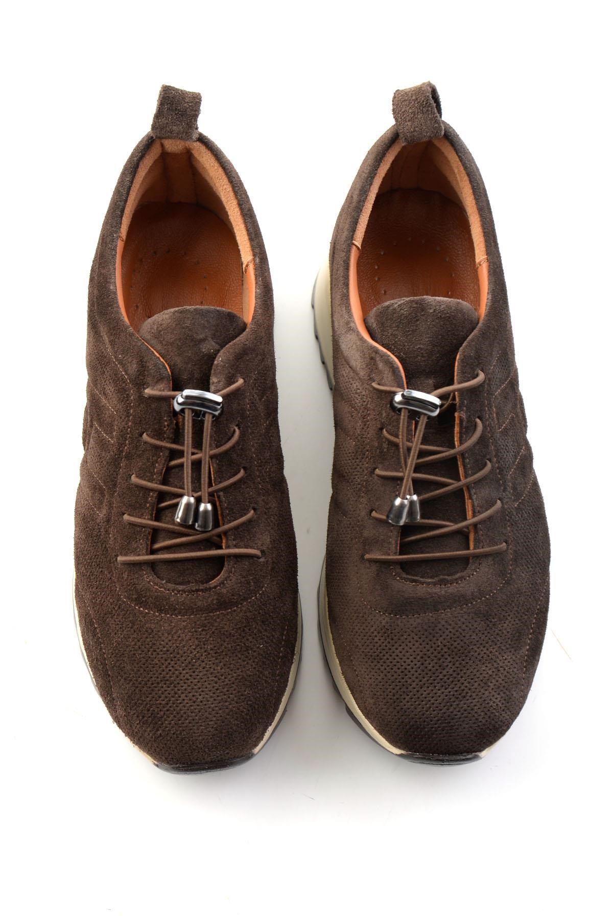 Kahve Süet Hakiki Deri Kadın Sneaker K01756709302