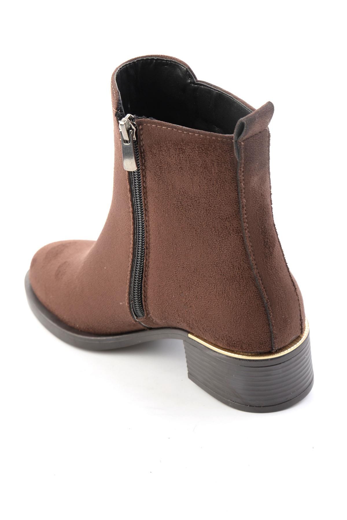 Kahve Süet  Kadın Bot & Bootie K02823350072
