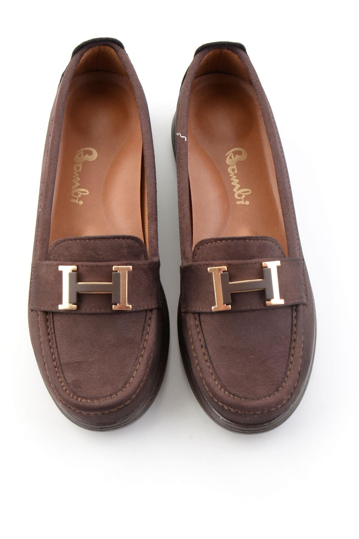 Kahve Süet  Kadın Loafer Ayakkabı K01536105972