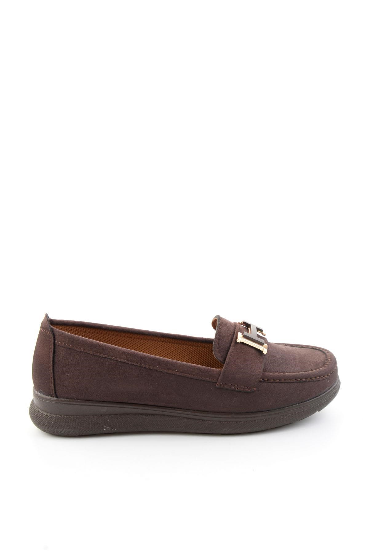 Kahve Süet  Kadın Loafer Ayakkabı K01536105972