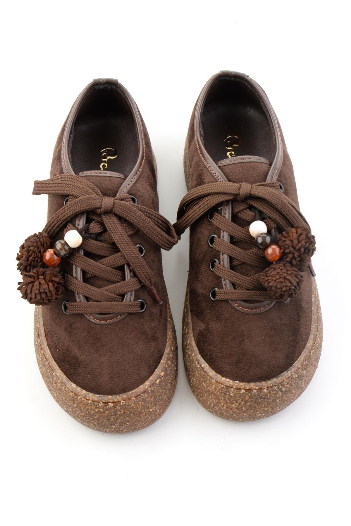Kahve Süet  Kadın Sneaker K01646000472