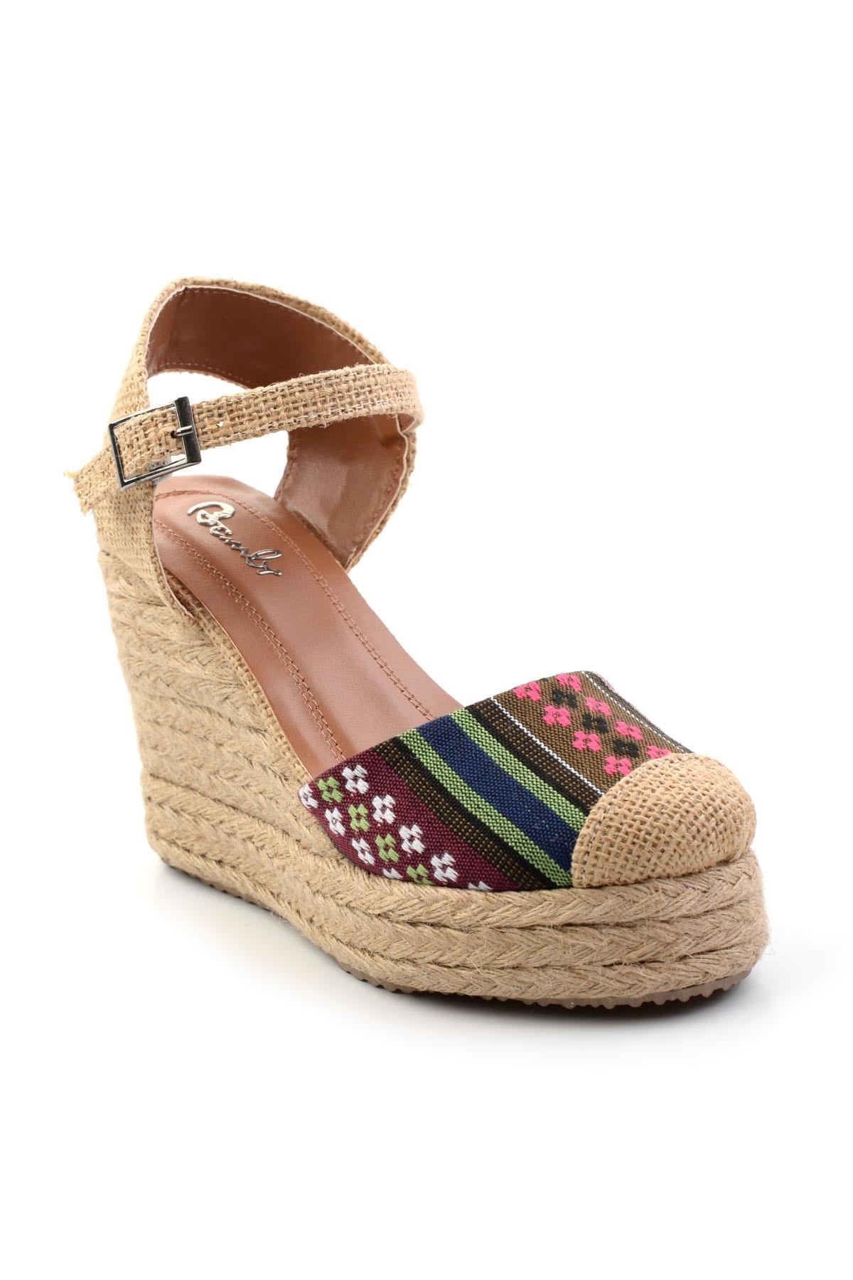 Kilim Desenli  Kadın Espadril K01874414604