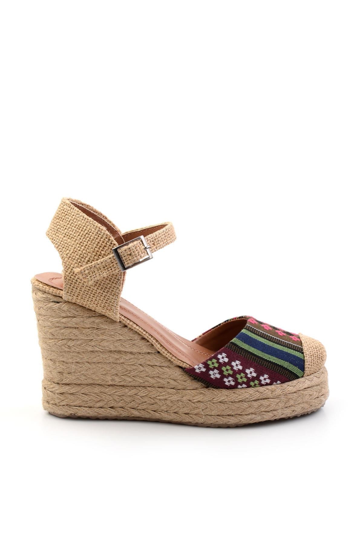 Kilim Desenli  Kadın Espadril K01874414604