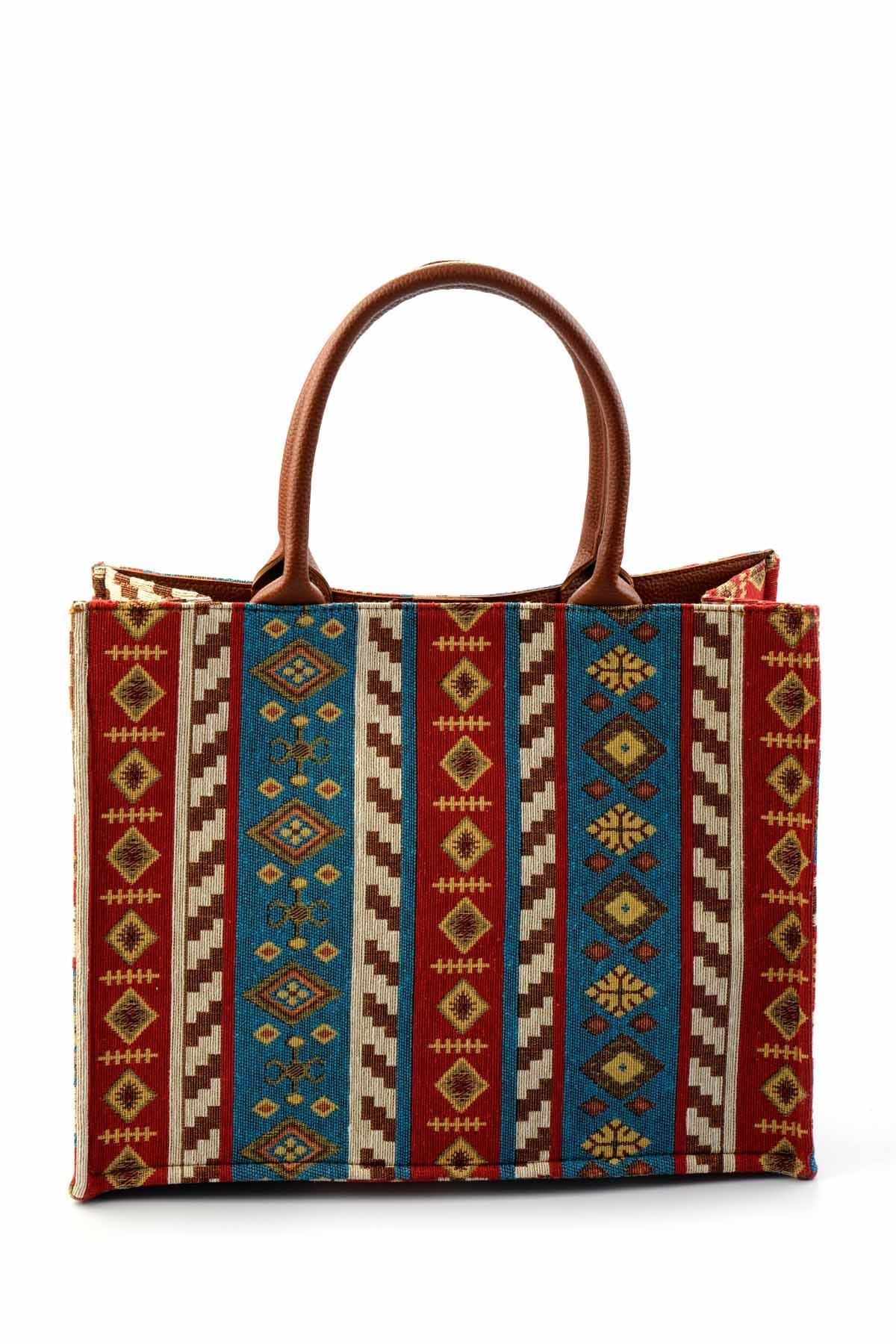 Kırmızı Çok Renkli  Kadın El Çantası C06487060104