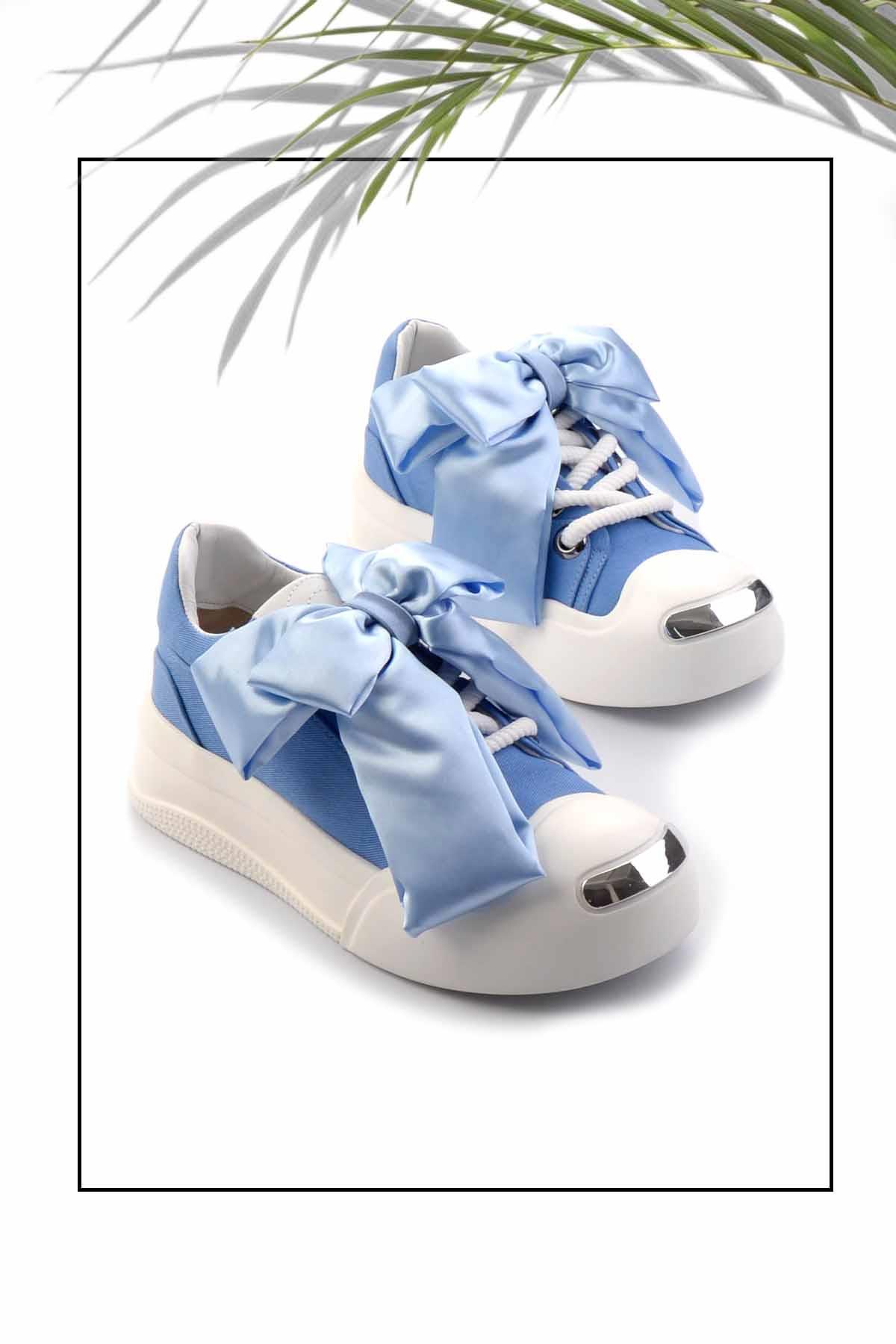 Kot Mavi Keten  Kadın Sneaker K01480002818