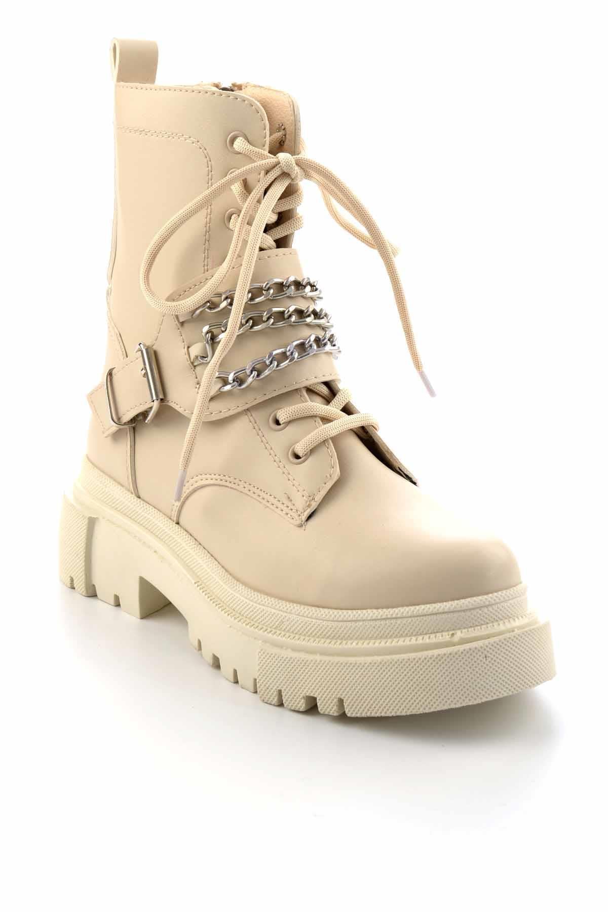 Krem  Kadın Bot & Bootie K02578000709
