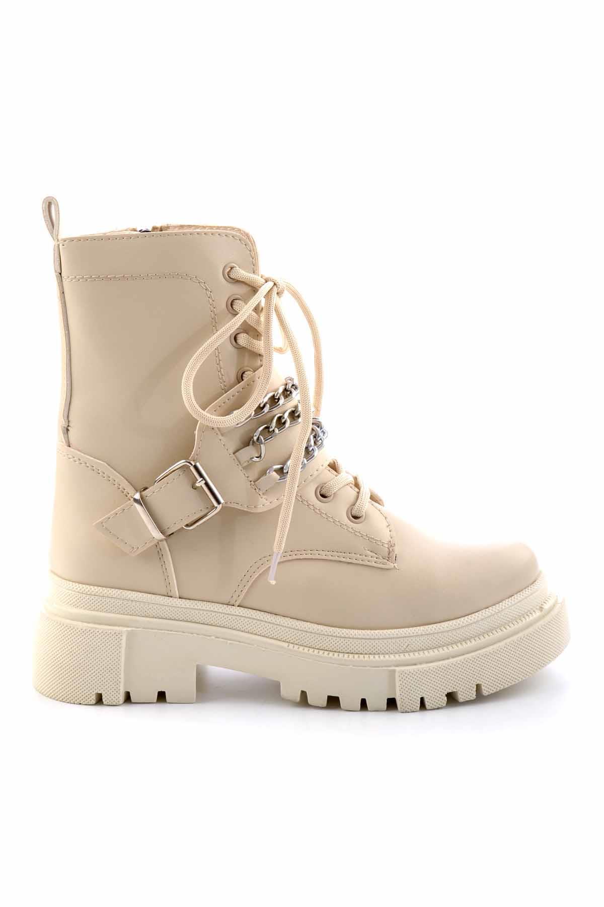 Krem  Kadın Bot & Bootie K02578000709