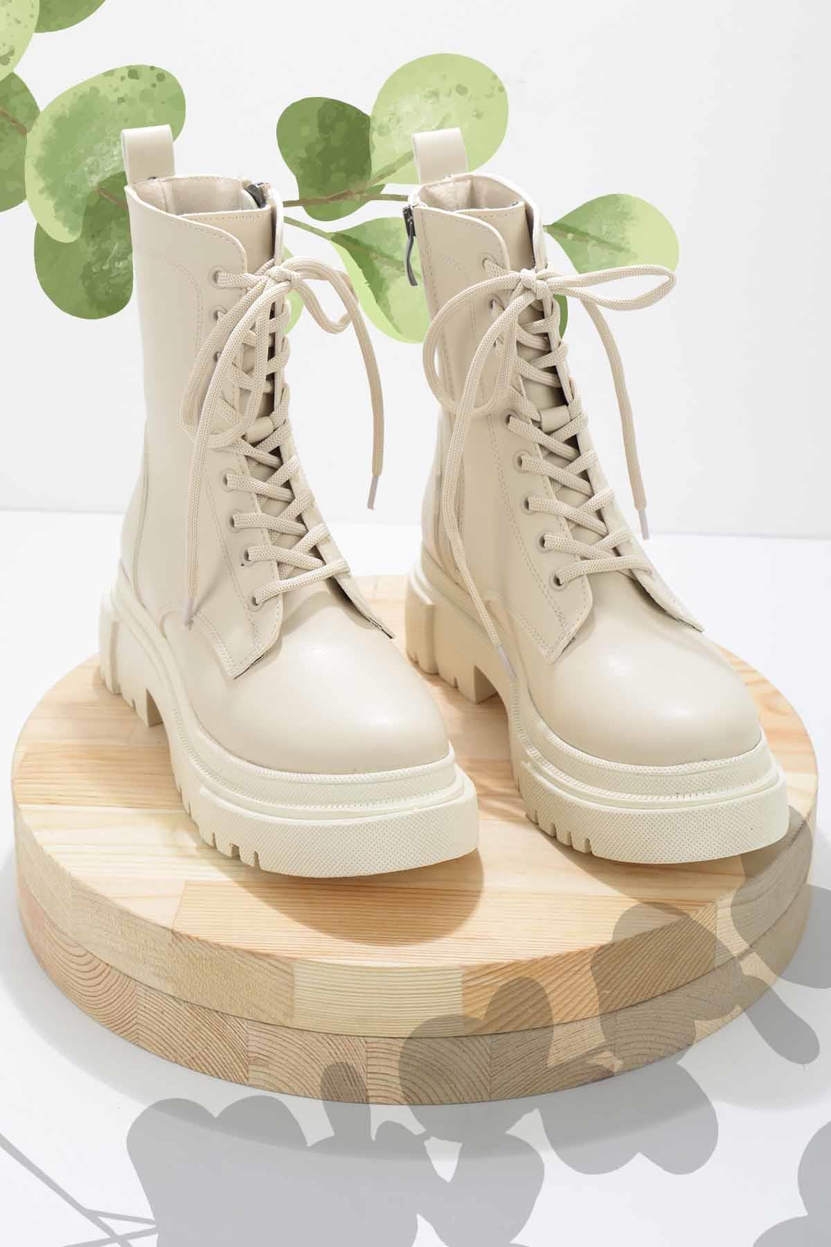 Krem  Kadın Bot & Bootie K02578001009