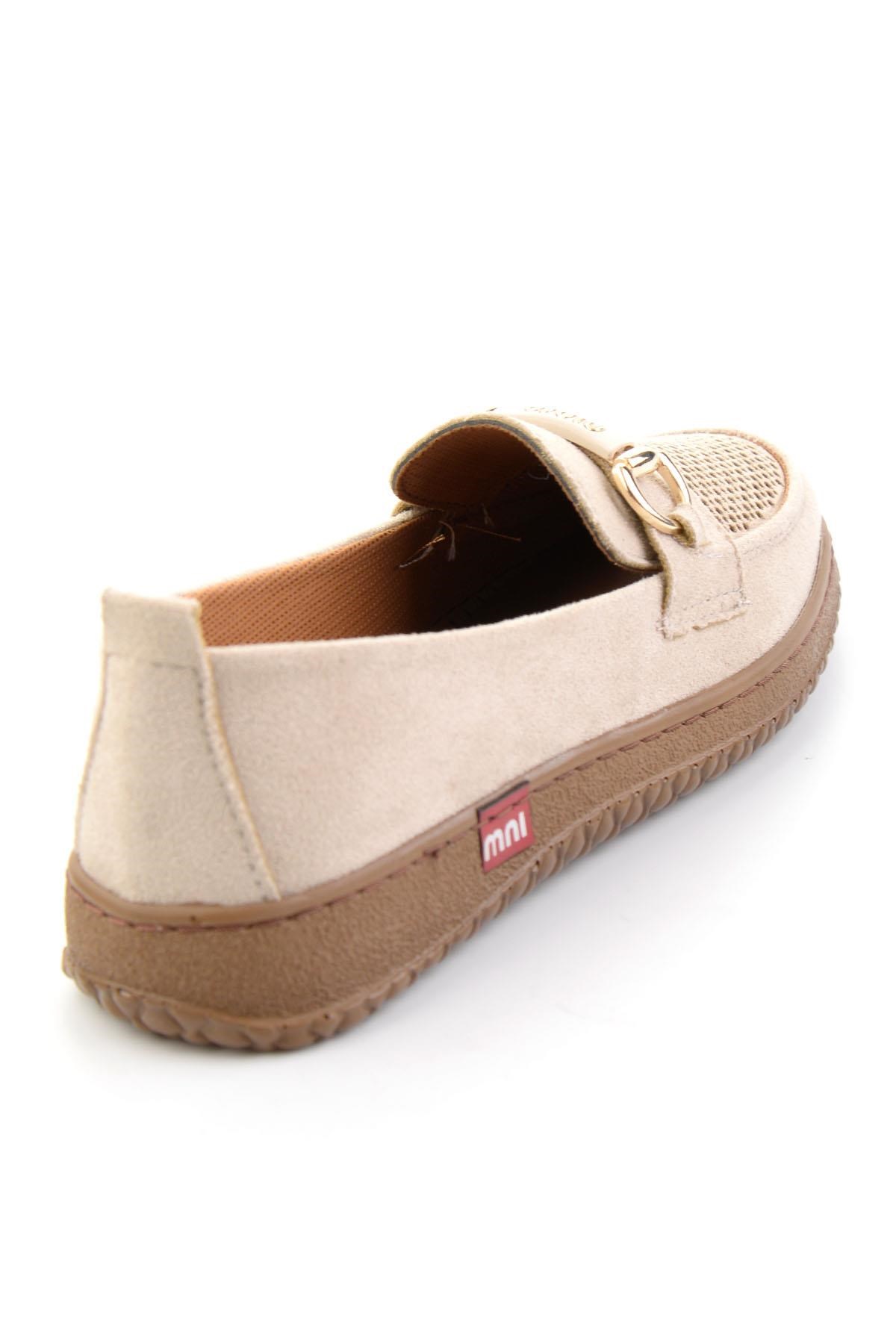 Krem Süet  Kadın Loafer Ayakkabı K01536105272