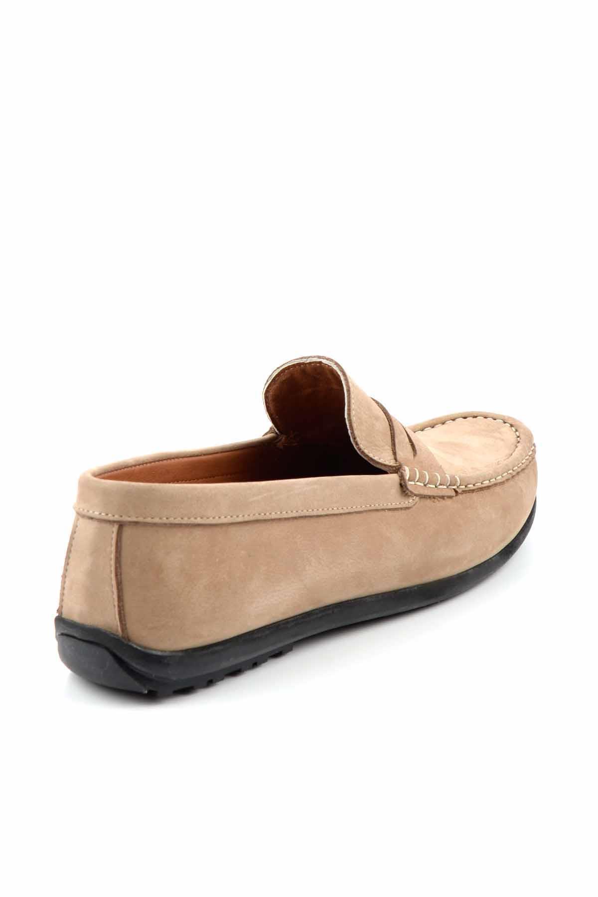 Kum Nubuk Hakiki Deri Erkek Loafer Ayakkabı E01733200801