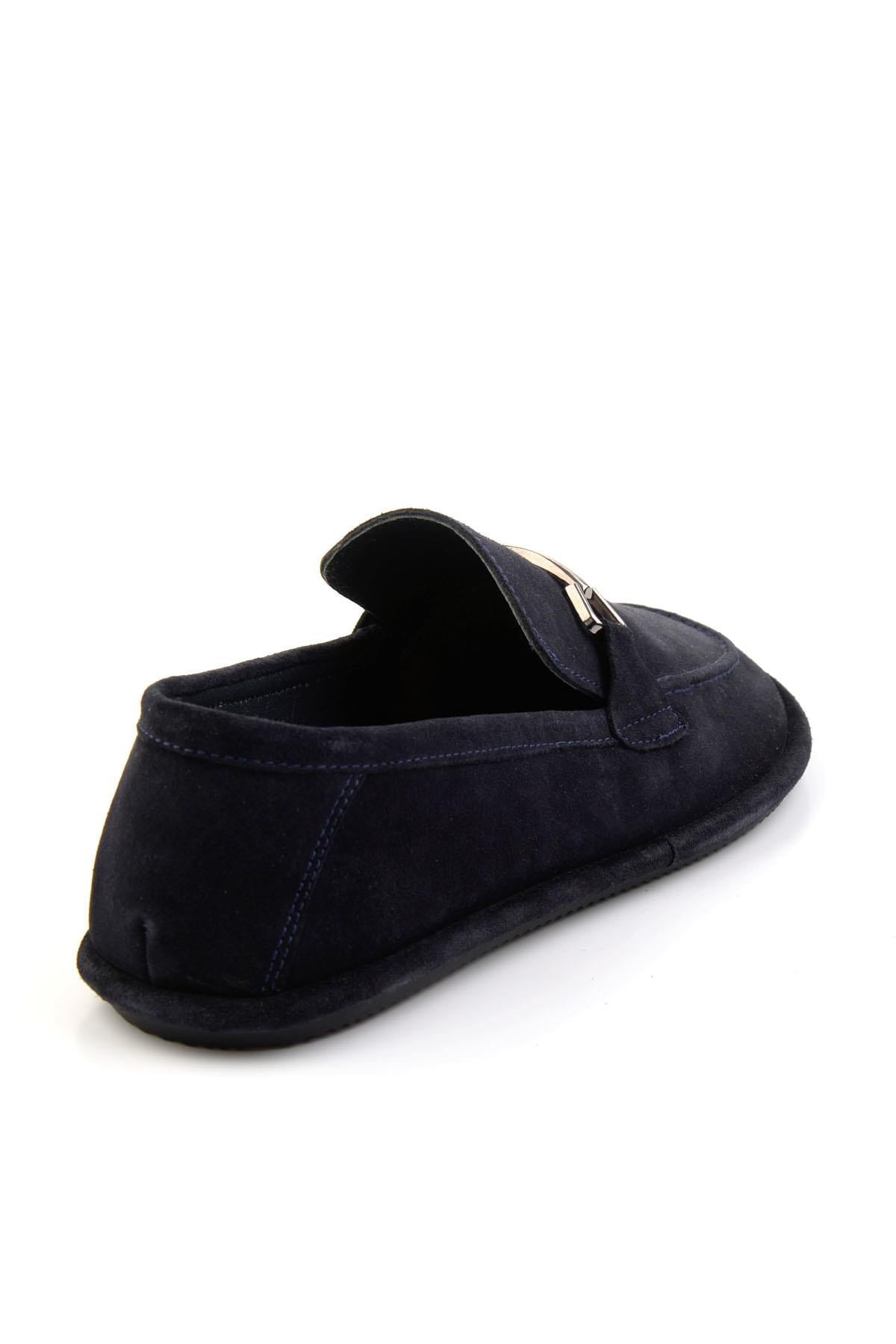 Lacivert Hakiki Deri Erkek Loafer Ayakkabı E01070240102