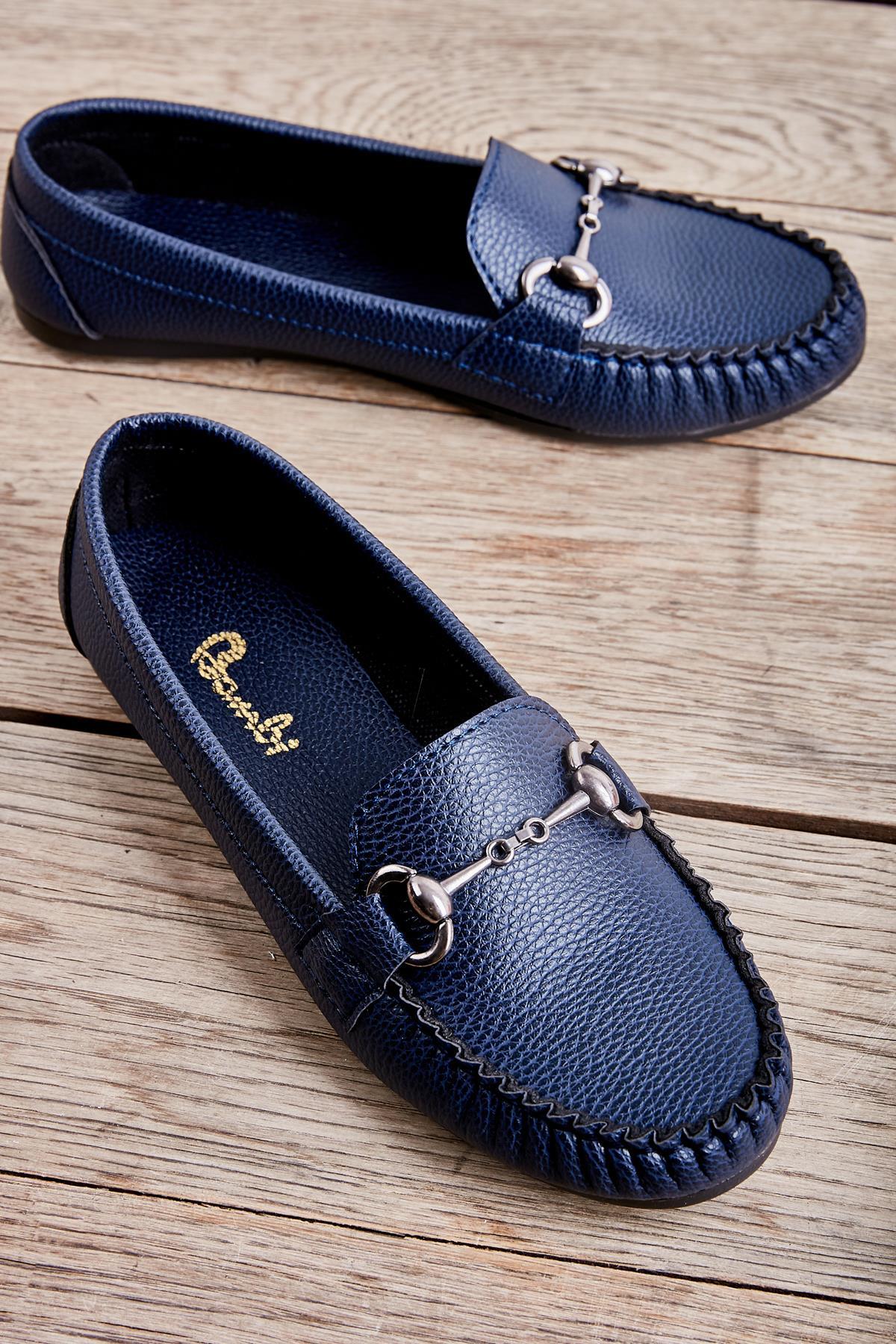 Lacivert  Kadın Loafer Ayakkabı K01542022209