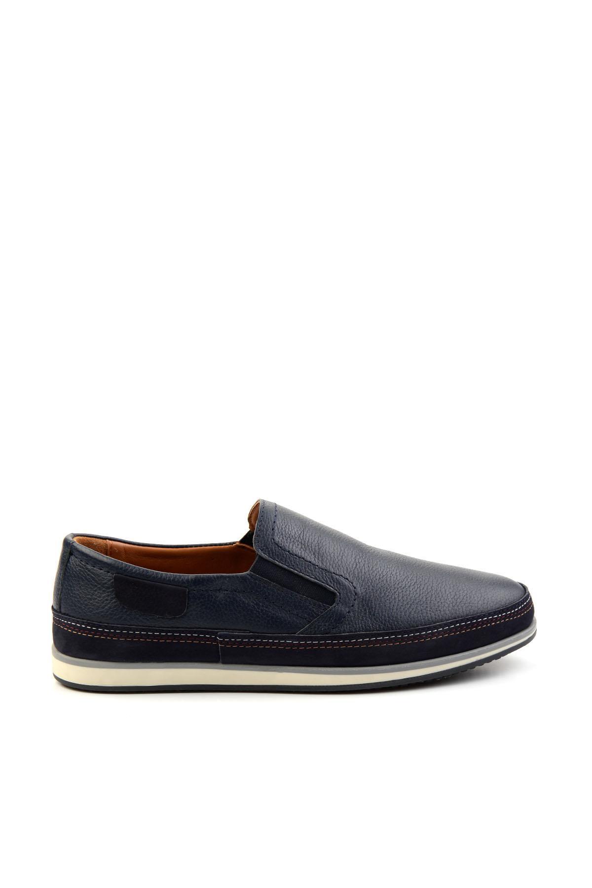Lacivert Leather Erkek Casual Ayakkabı E01084233203