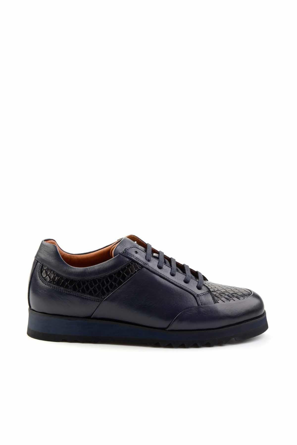 Lacivert Leather Erkek Casual Ayakkabı E01036508303