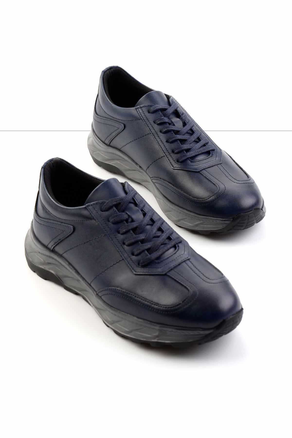 Lacivert Leather Erkek Casual Ayakkabı E01556020843