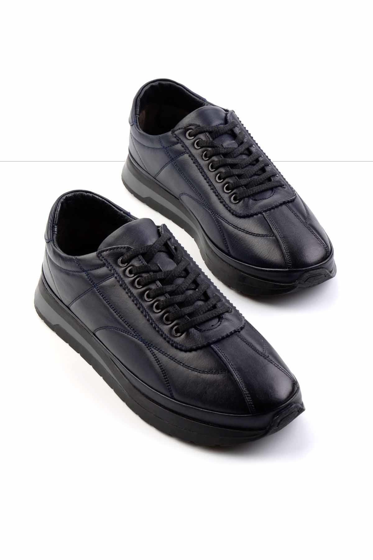 Lacivert Leather Erkek Casual Ayakkabı E01199049503