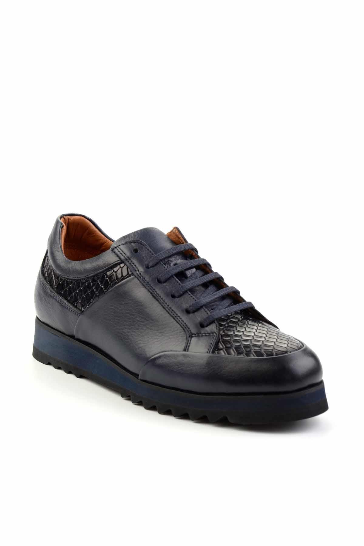 Lacivert Leather Erkek Casual Ayakkabı E01036508303