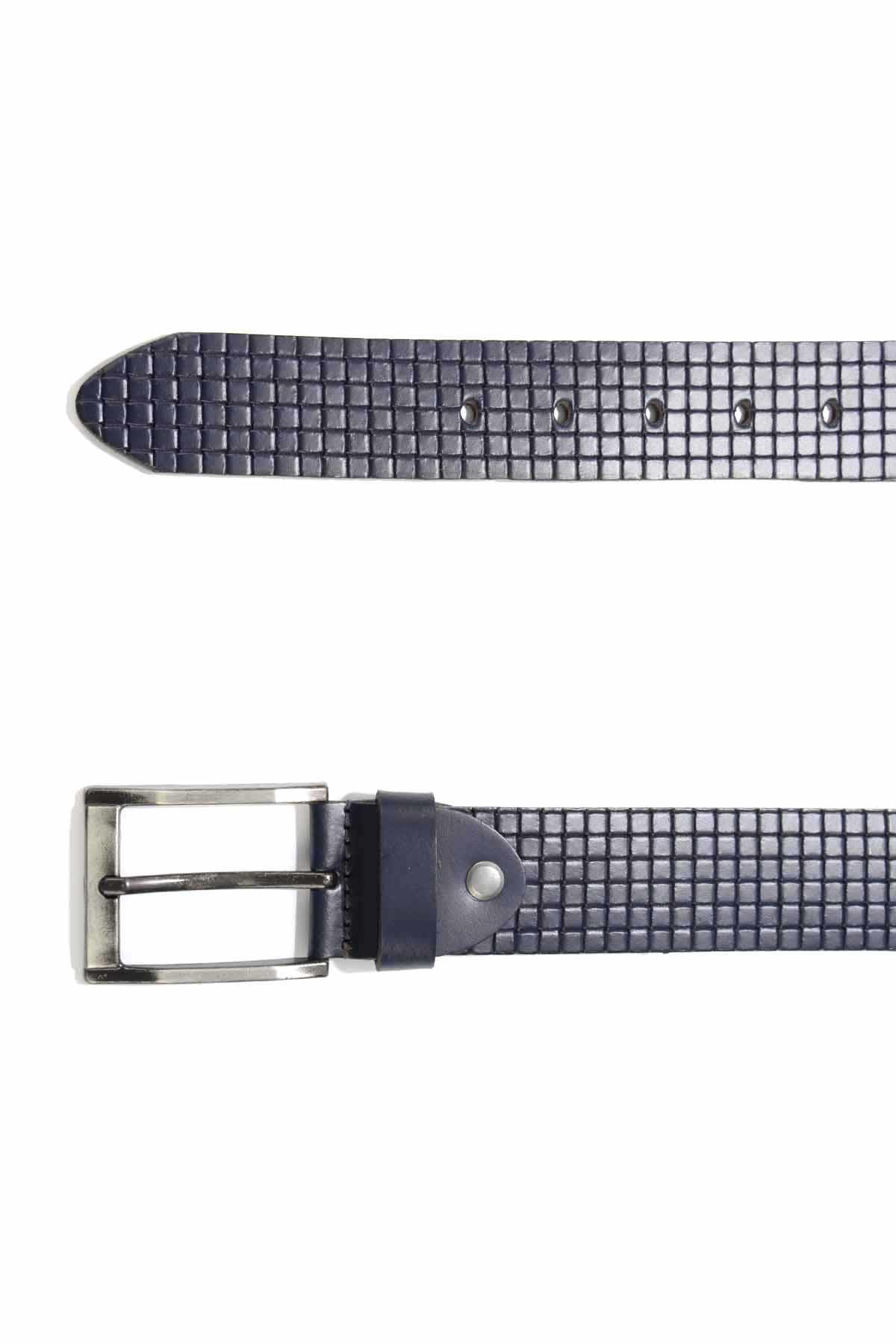 Lacivert Leather Erkek Kemer U08657882403