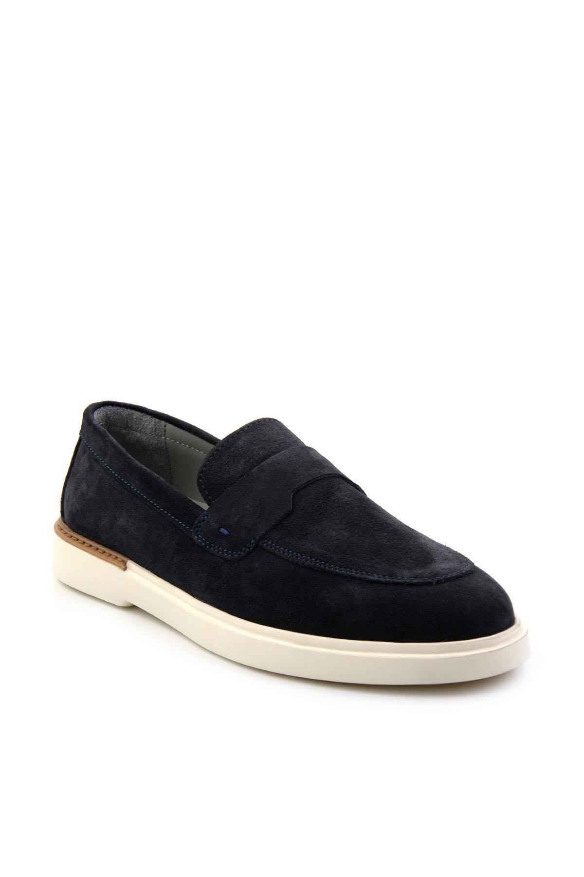 Lacivert Leather Erkek Loafer Ayakkabı E01395425702