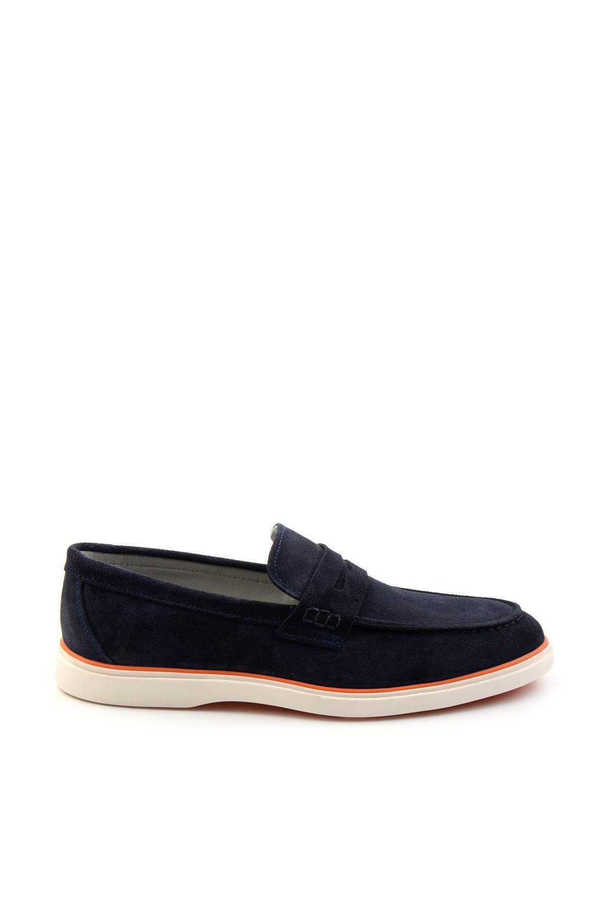 Lacivert Leather Erkek Loafer Ayakkabı E01054184802