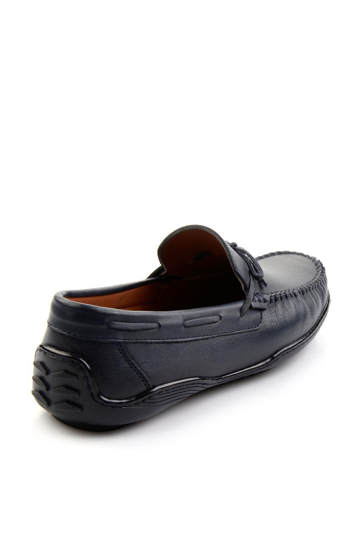 Lacivert Leather Erkek Loafer Ayakkabı E01082020143