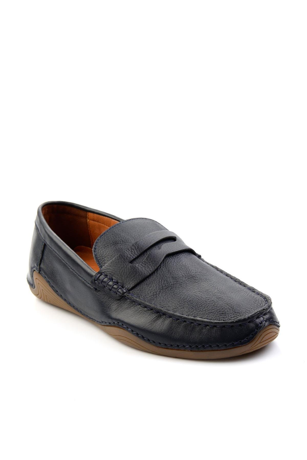 Lacivert Leather Erkek Loafer Ayakkabı E01547008143