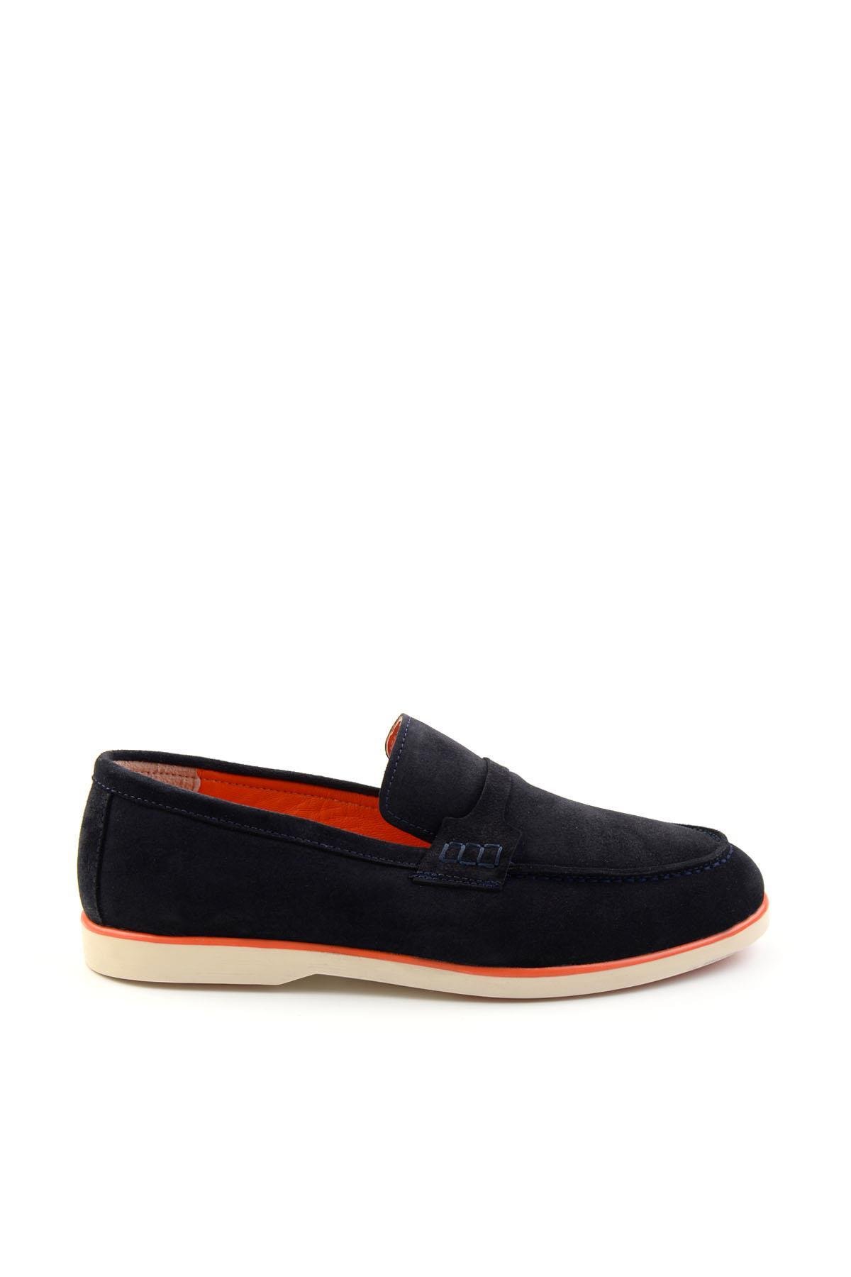 Lacivert Leather Erkek Loafer Ayakkabı E01070240002