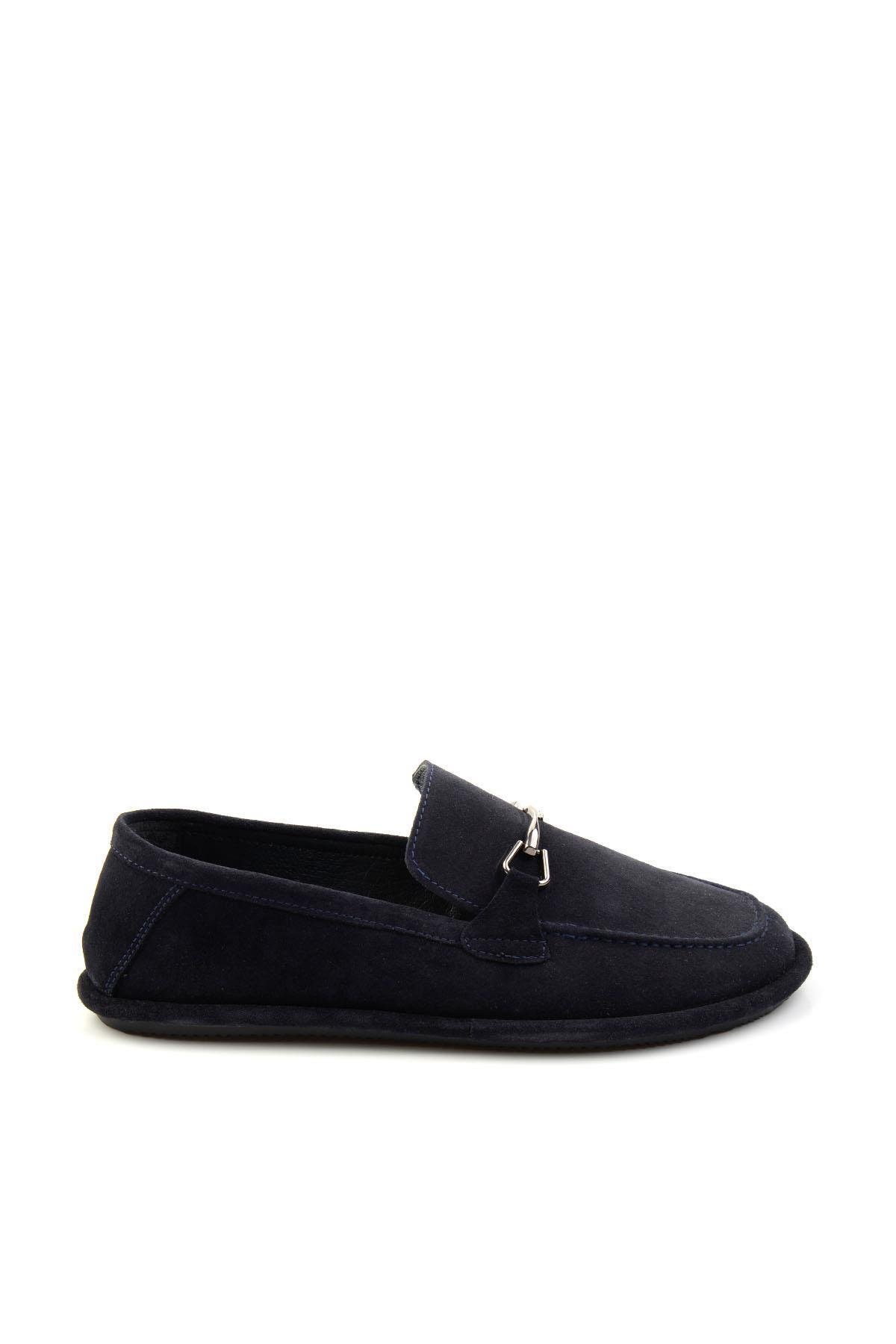 Lacivert Leather Erkek Loafer Ayakkabı E01070240102