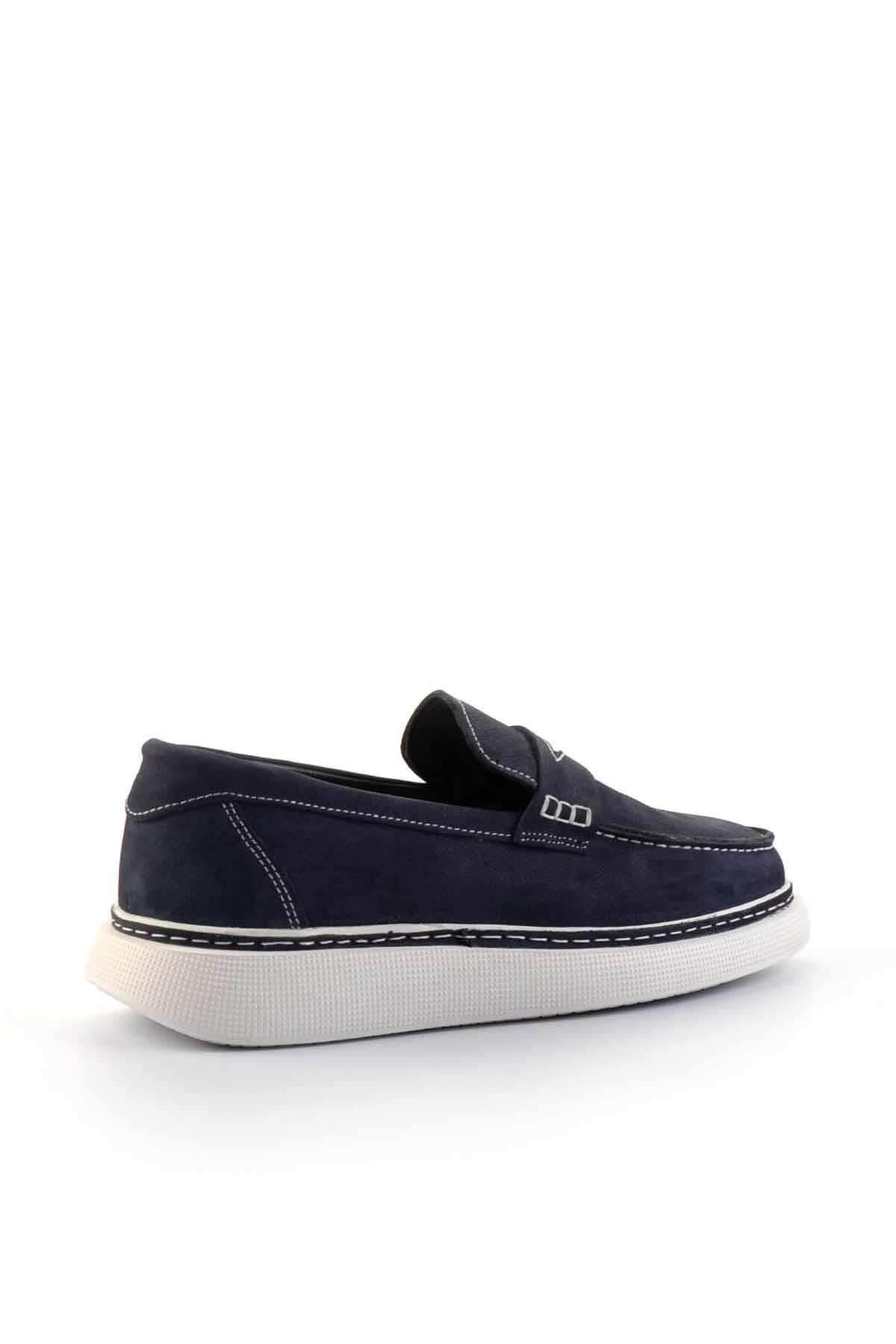 Lacivert Leather Erkek Loafer Ayakkabı E01401080101