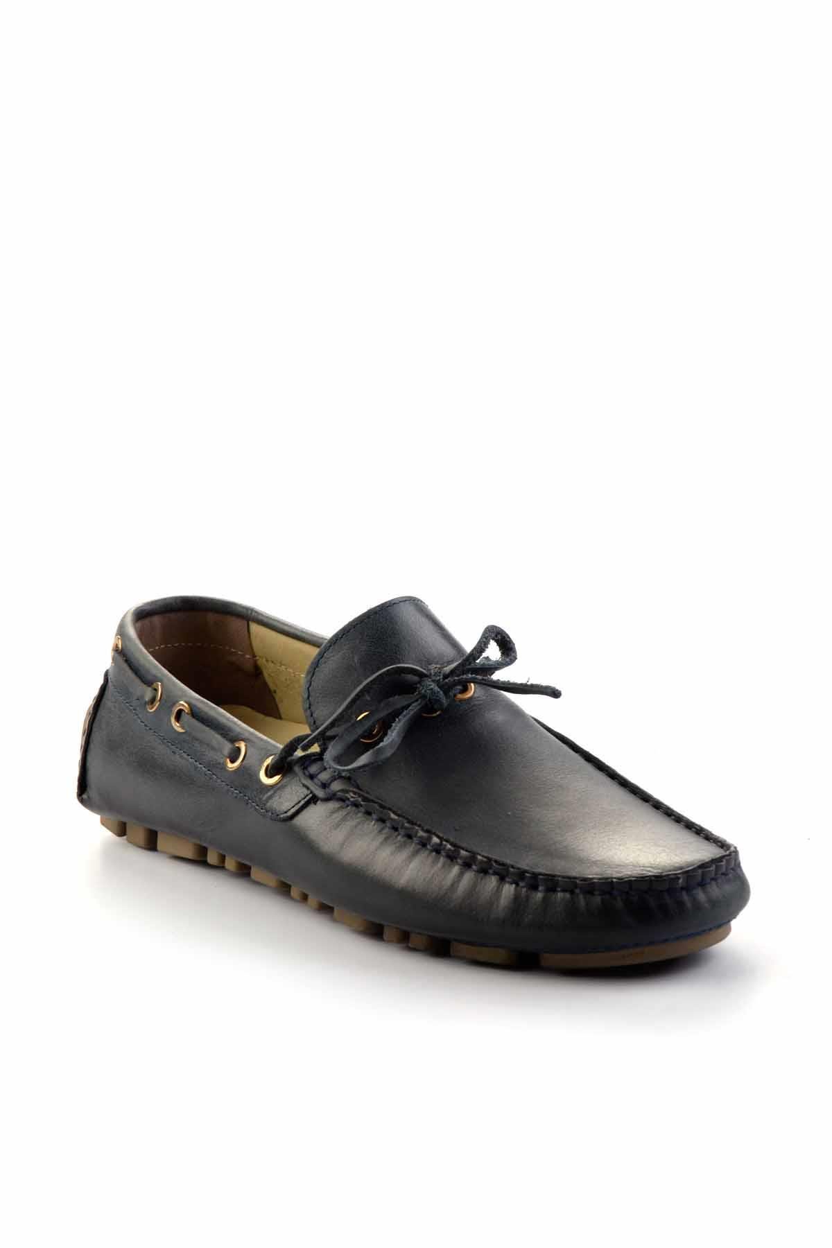 Lacivert Leather Erkek Loafer Ayakkabı E01395332140