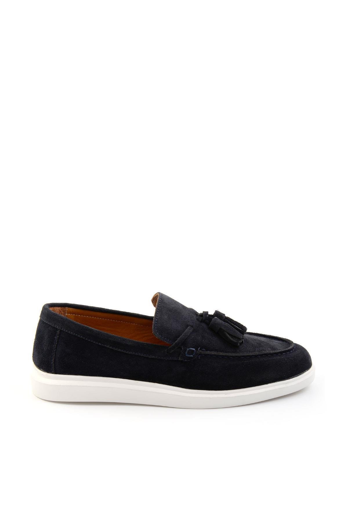 Lacivert Leather Erkek Loafer Ayakkabı E01442310502