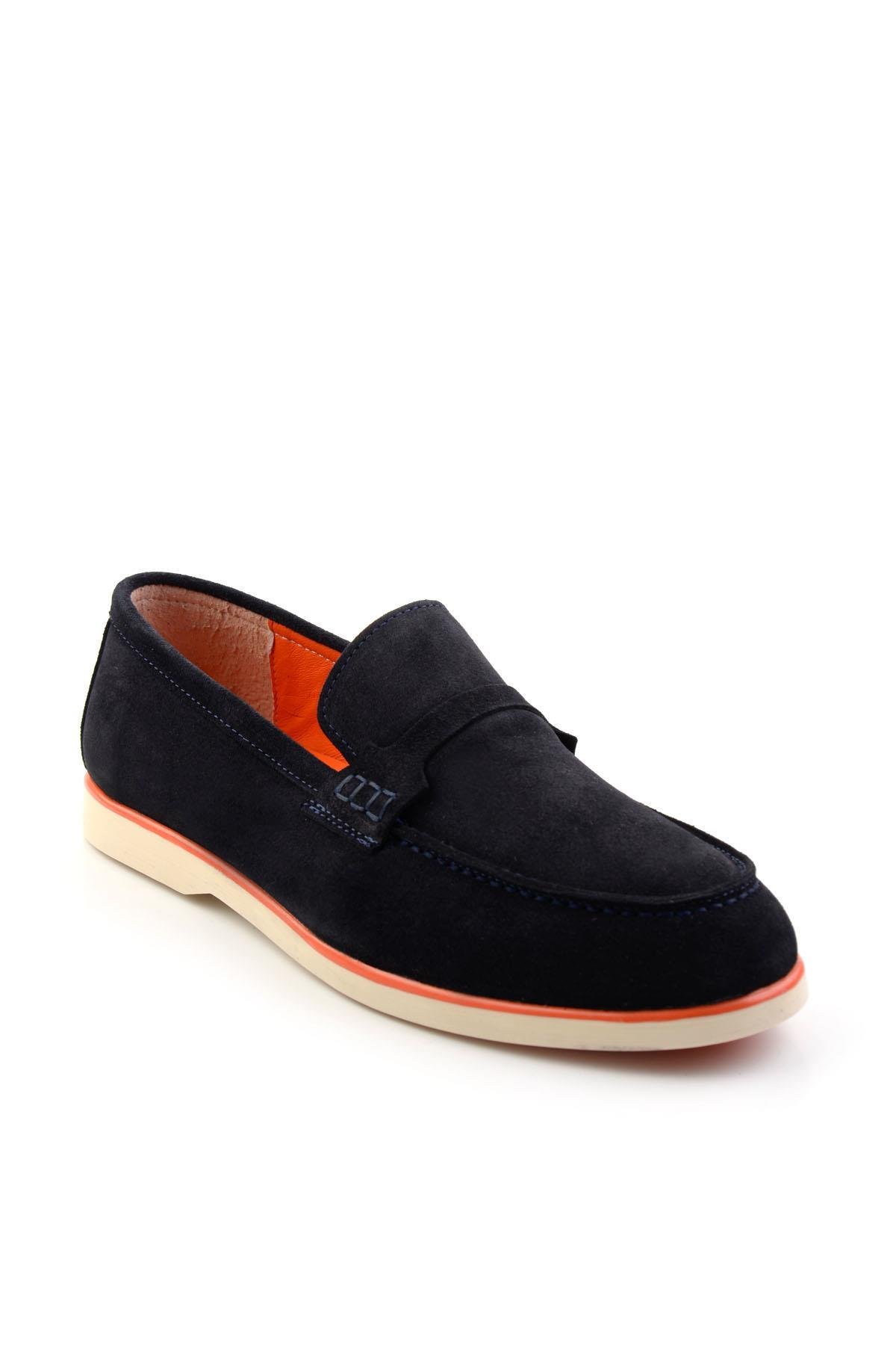 Lacivert Leather Erkek Loafer Ayakkabı E01070240002