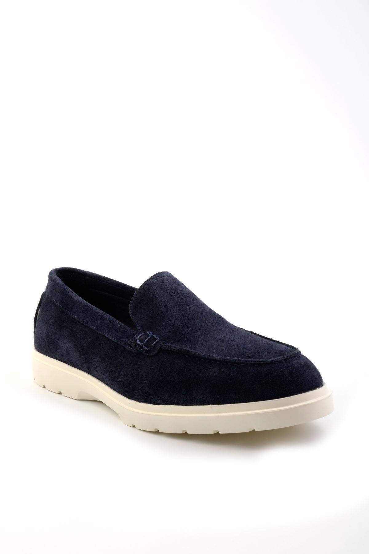 Lacivert Leather Erkek Loafer Ayakkabı E01087112702