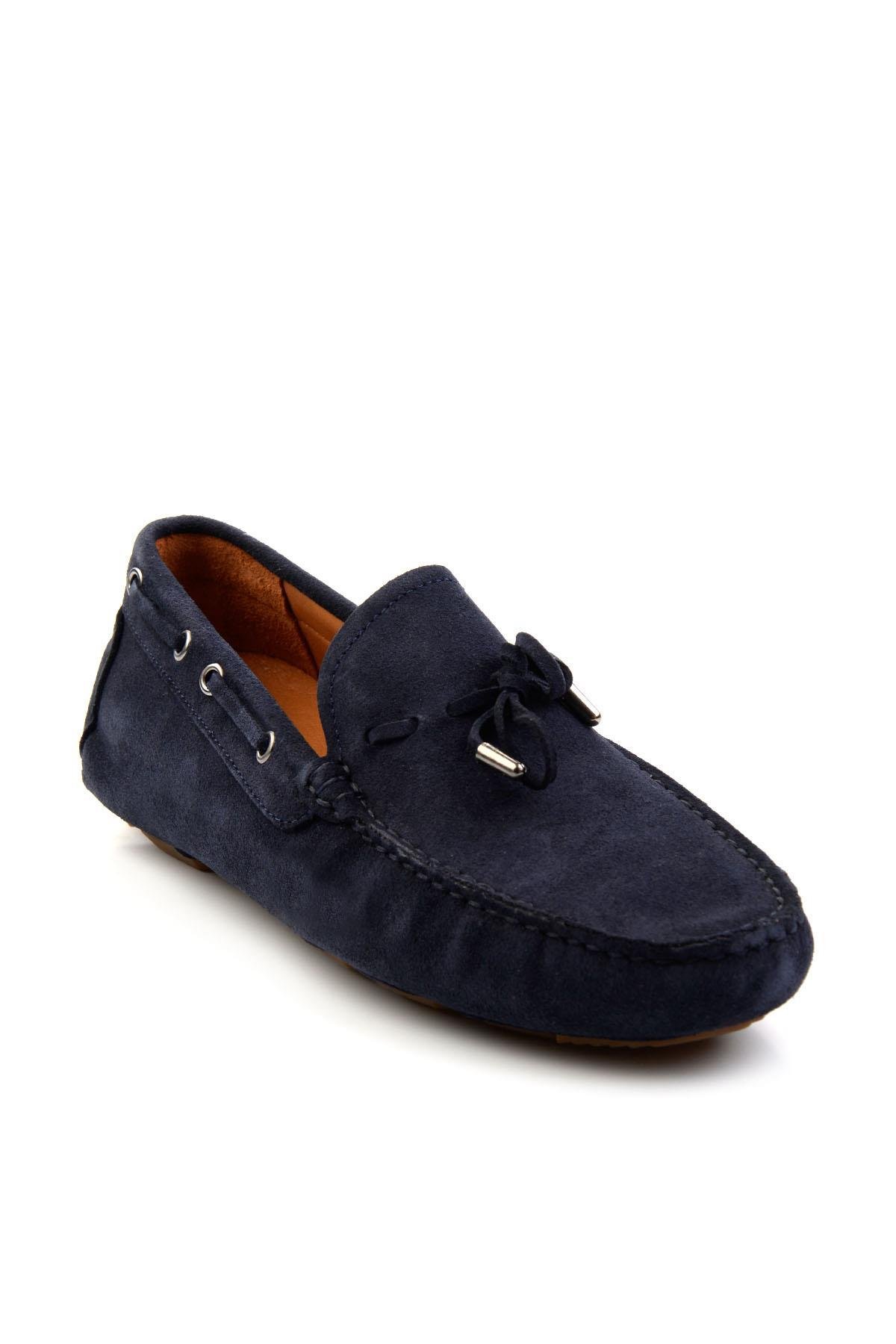 Lacivert Leather Erkek Loafer Ayakkabı E01502202402