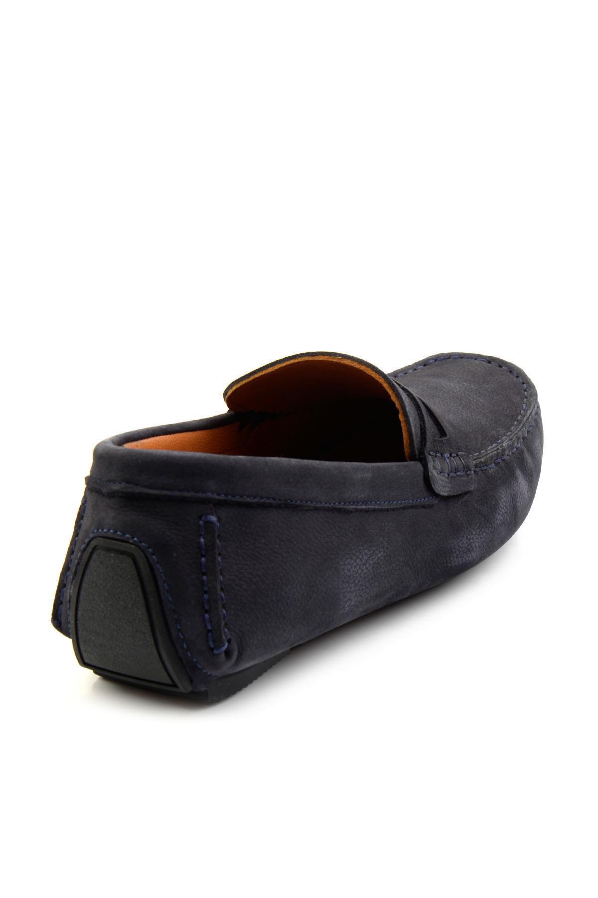 Lacivert Leather Erkek Loafer Ayakkabı E01547007801
