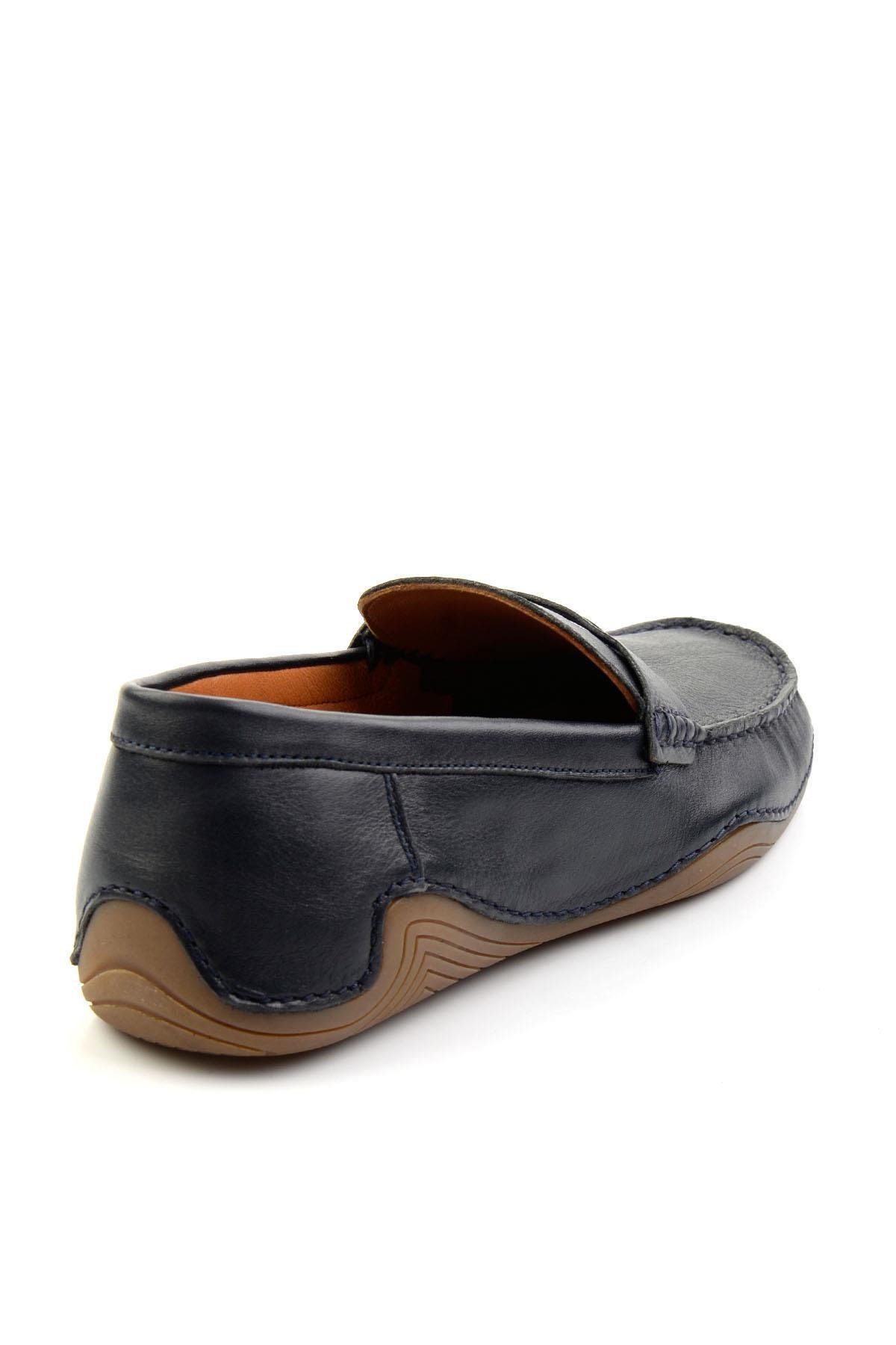 Lacivert Leather Erkek Loafer Ayakkabı E01547008143