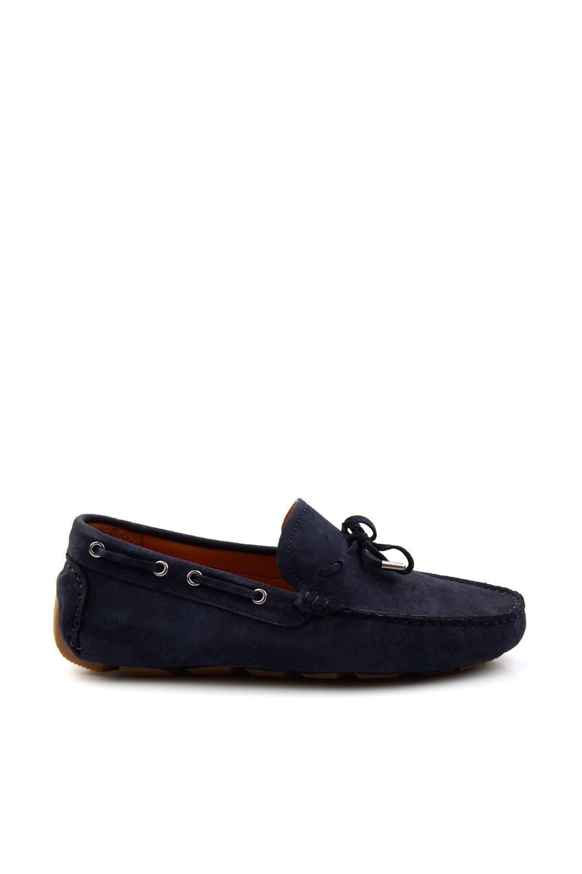 Lacivert Leather Erkek Loafer Ayakkabı E01502202402
