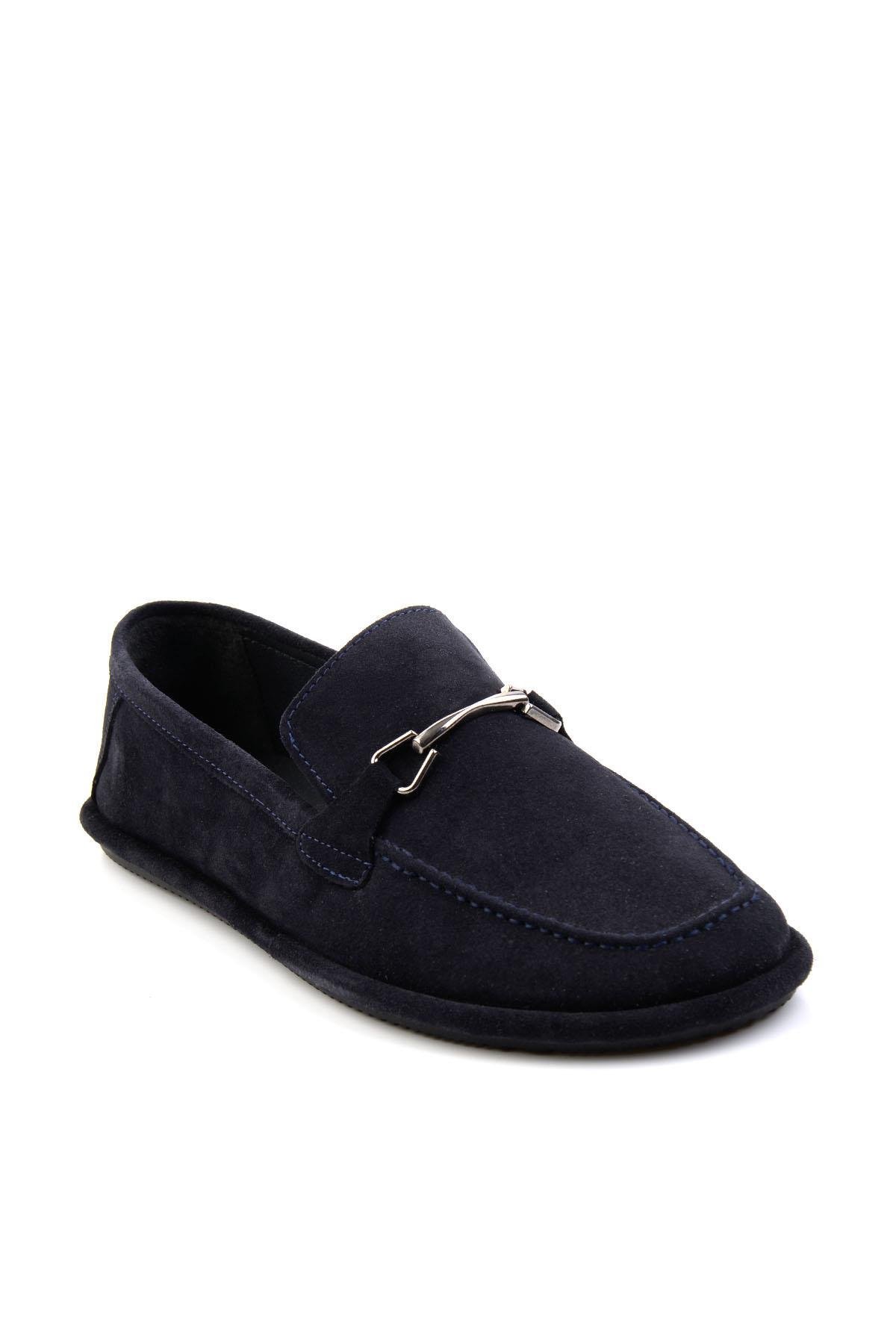 Lacivert Leather Erkek Loafer Ayakkabı E01070240102