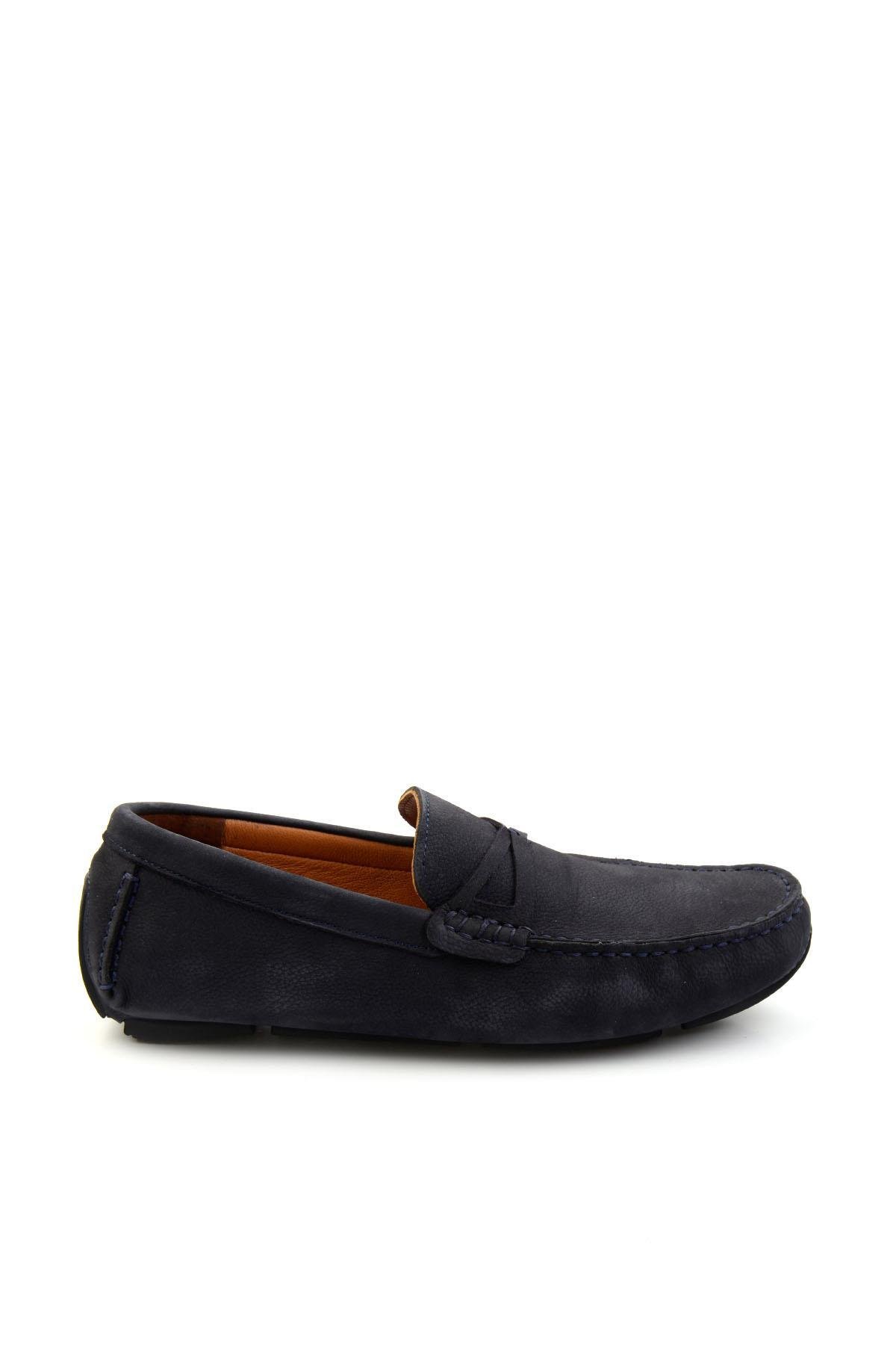 Lacivert Leather Erkek Loafer Ayakkabı E01547007801