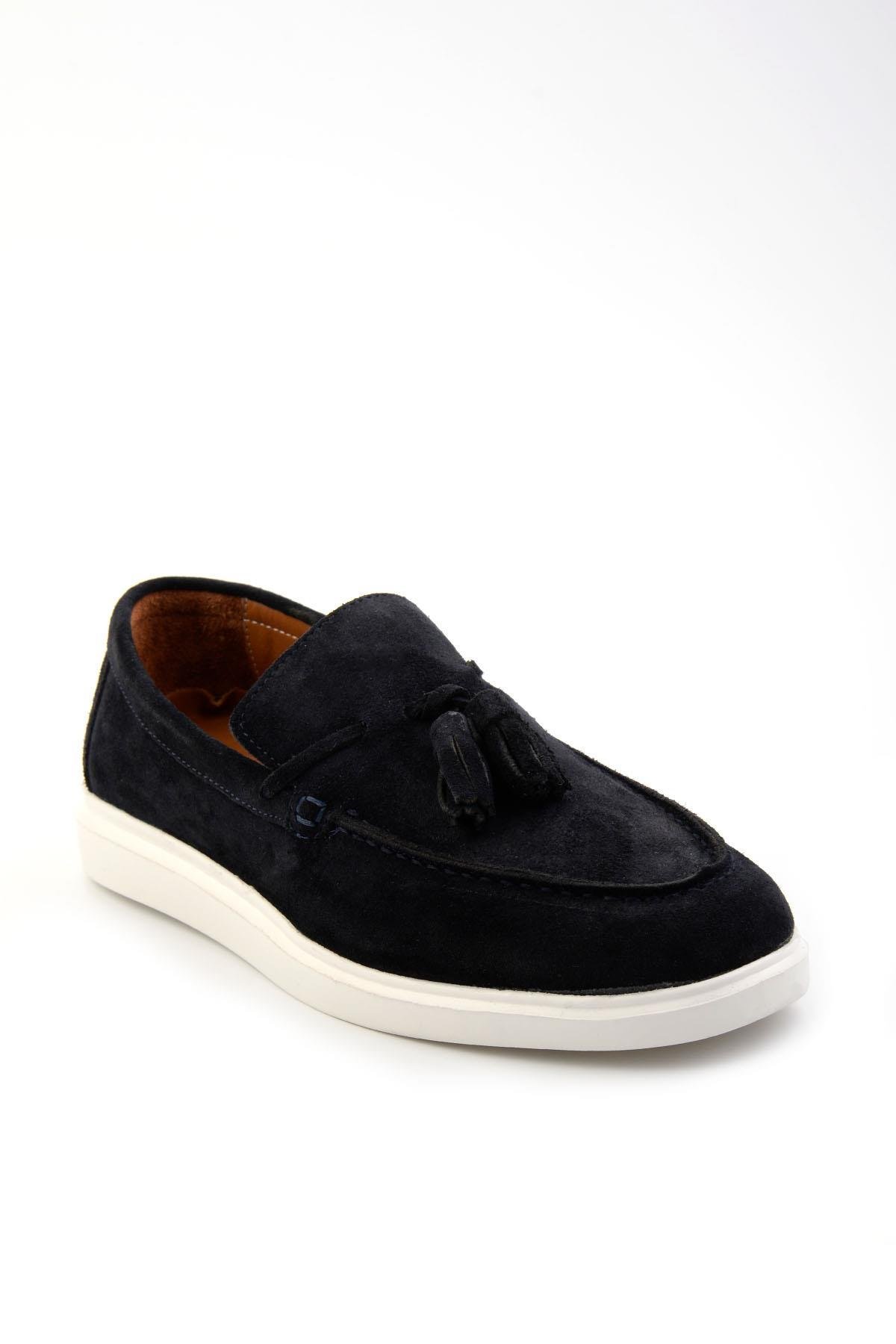 Lacivert Leather Erkek Loafer Ayakkabı E01442310502