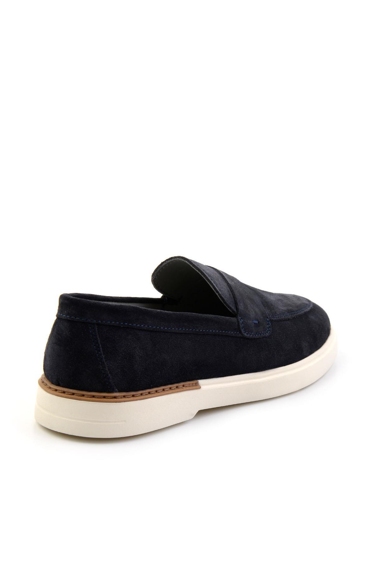 Lacivert Leather Erkek Loafer Ayakkabı E01395425702
