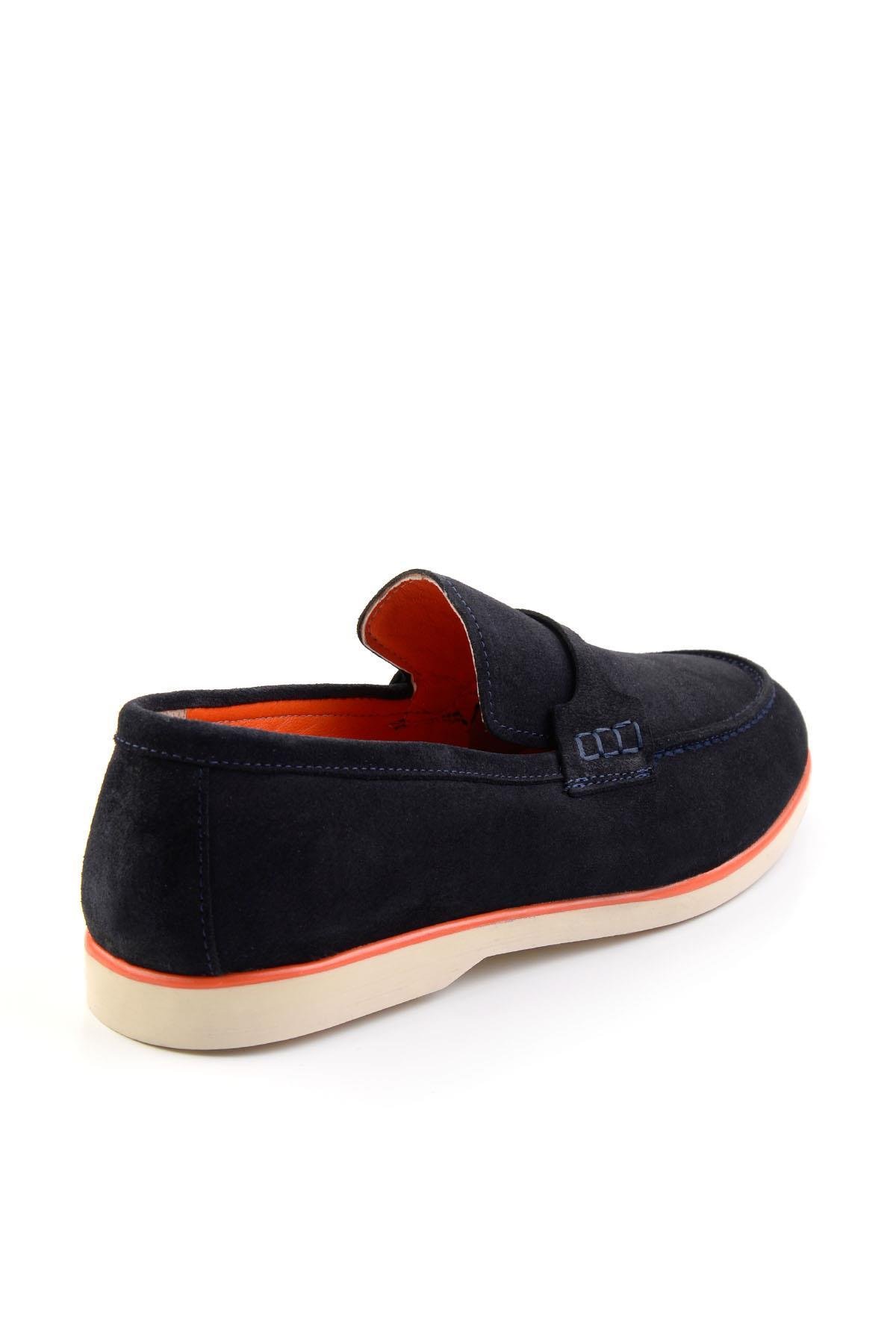 Lacivert Leather Erkek Loafer Ayakkabı E01070240002
