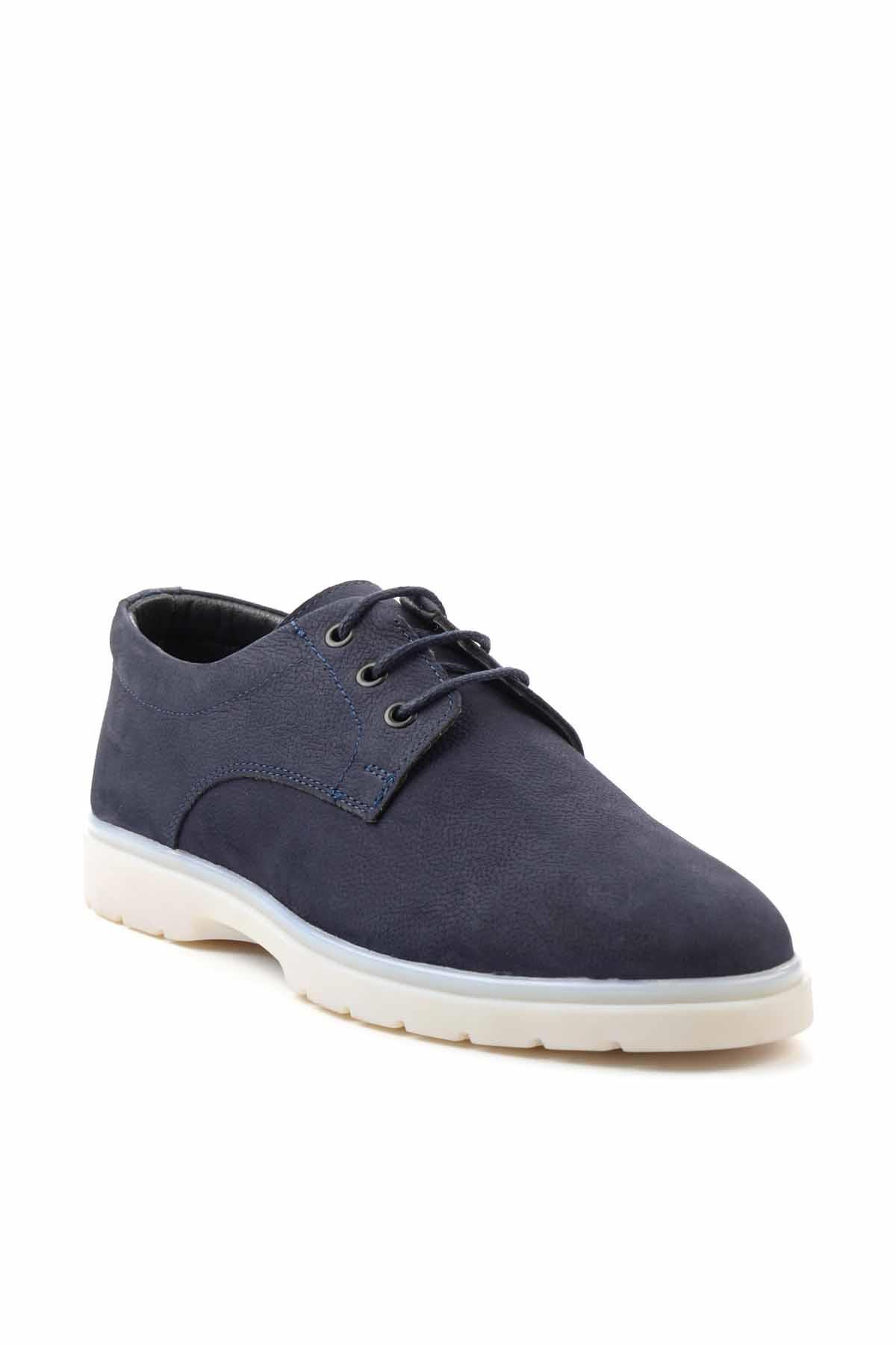 Lacivert Leather Erkek Oxford Ayakkabı E01811202001