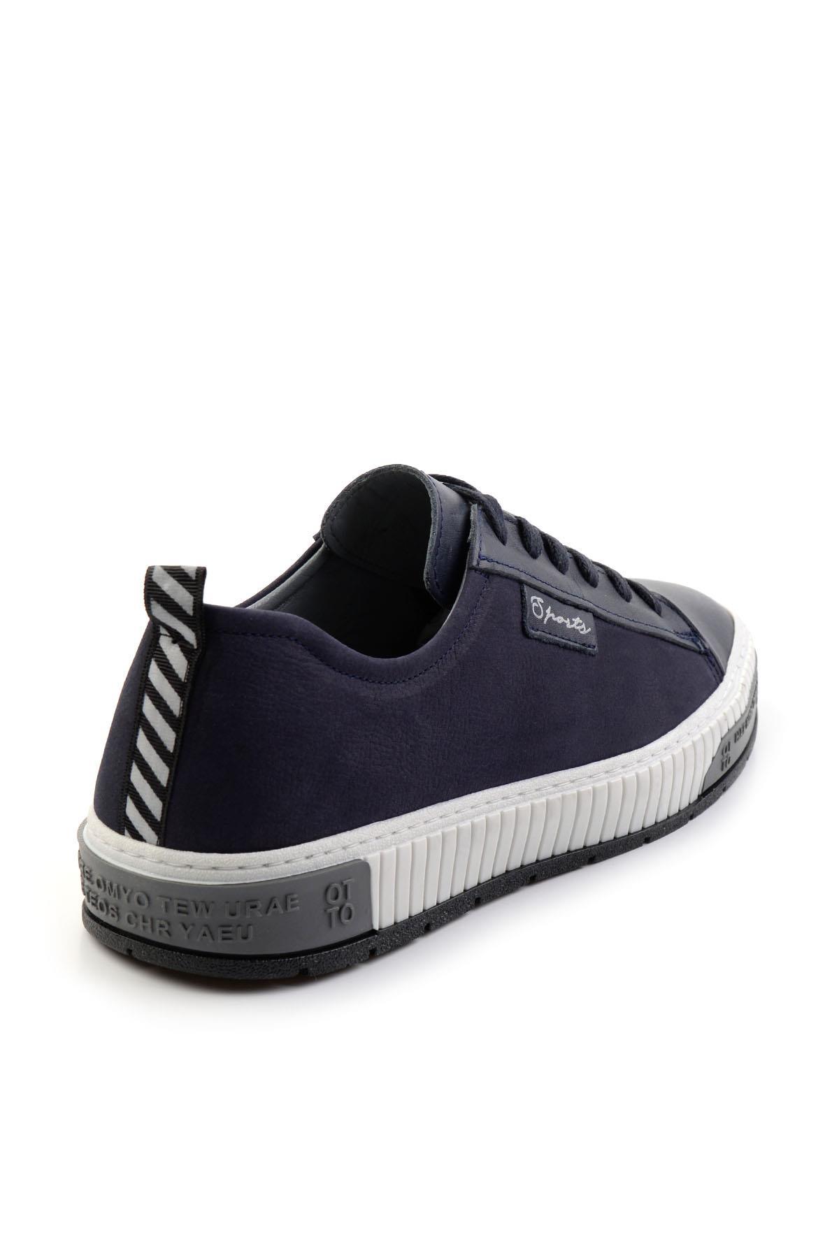 Lacivert Leather Erkek Sneaker E01018033543