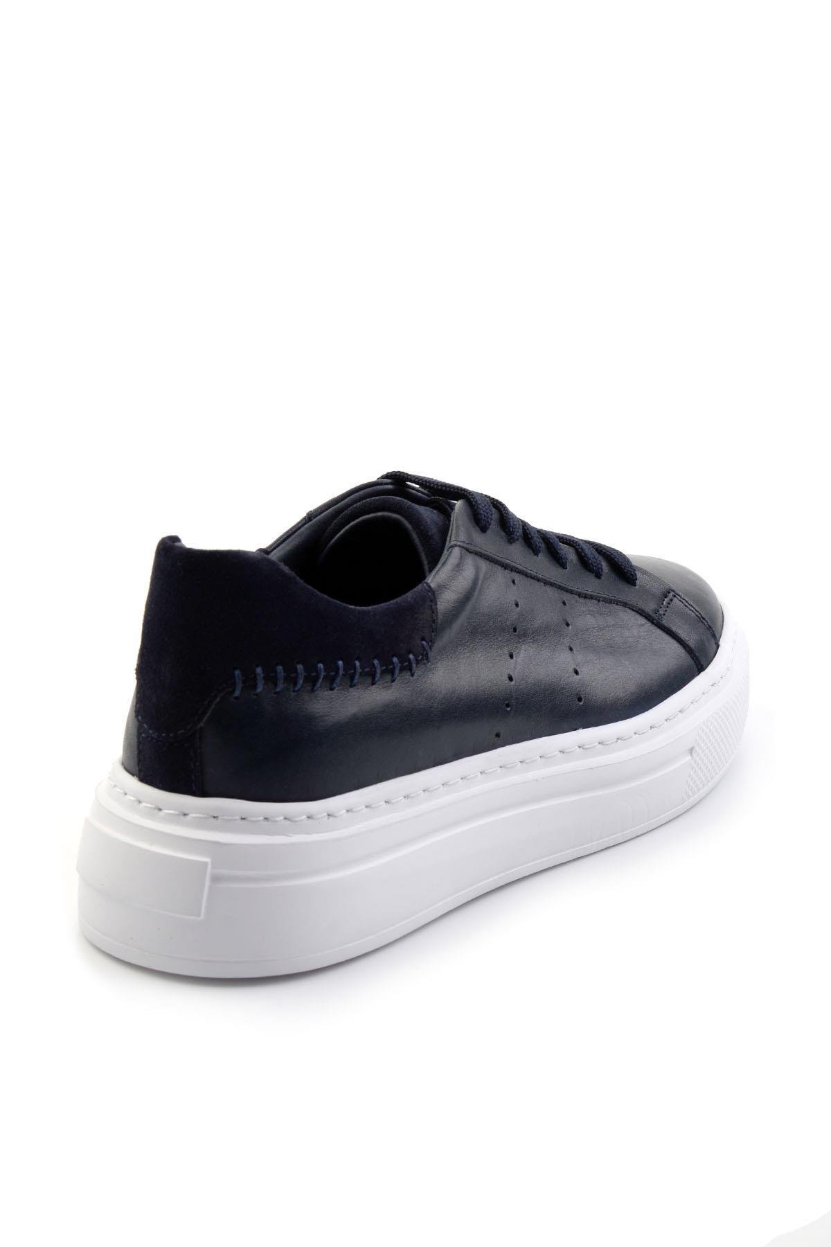 Lacivert Leather Erkek Sneaker E01087114303